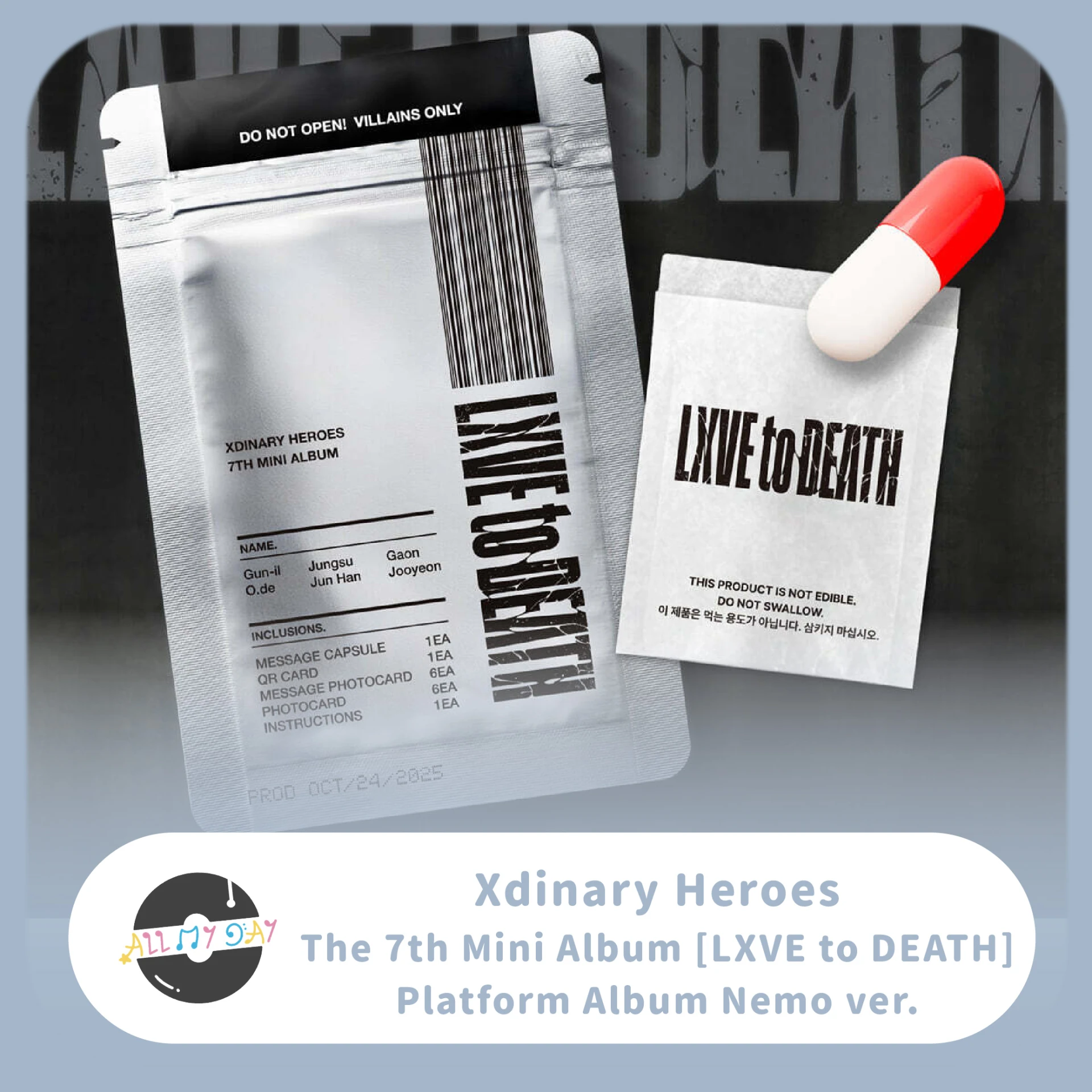 Xdinary Heroes 迷你七輯《LXVE to DEATH》（PLATFORM ALBUM NEMO ver.）