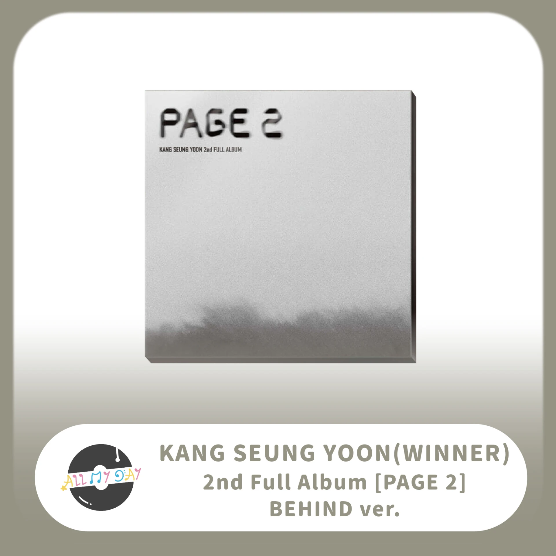 姜昇潤 KANG SEUNG YOON(WINNER) 正規二輯《PAGE 2》（BEHIND ver.）