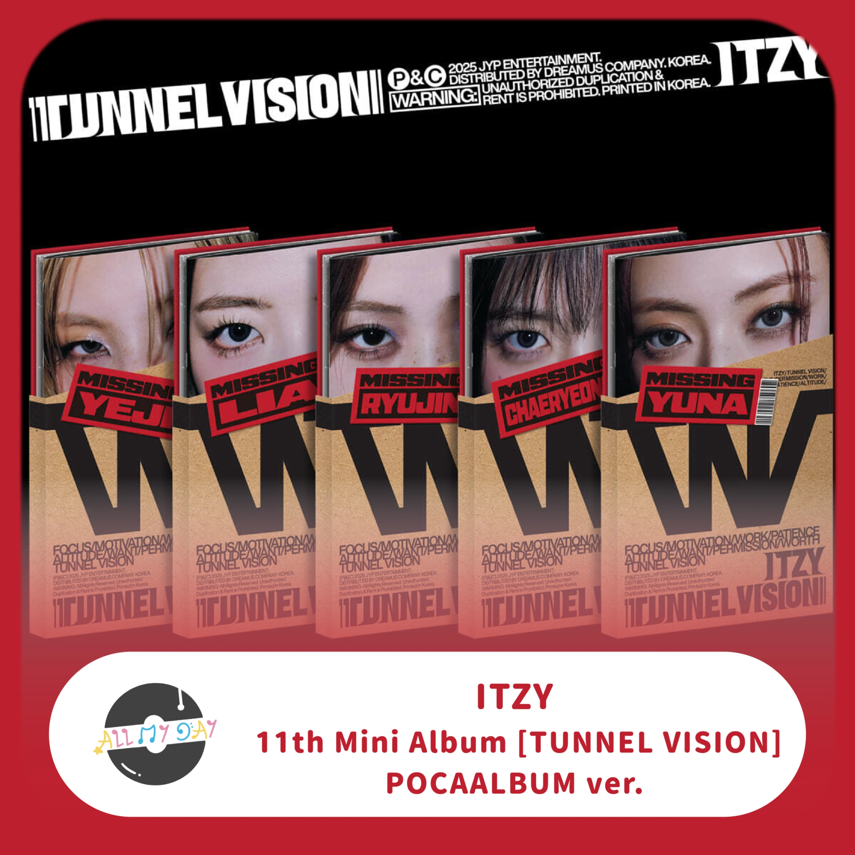 ITZY 迷你十一輯《TUNNEL VISION》(Member ver.)