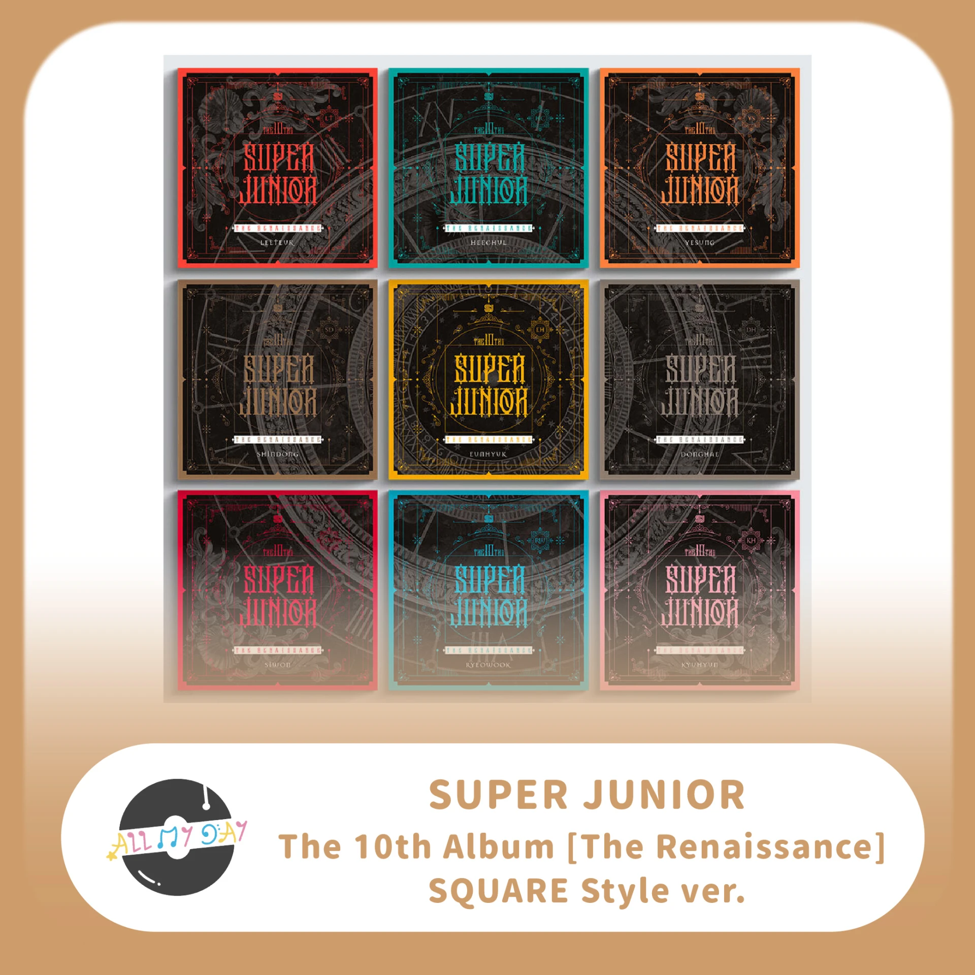 SUPER JUNIOR 正規十輯《The Renaissance》(SQUARE Style ver.) | ALL