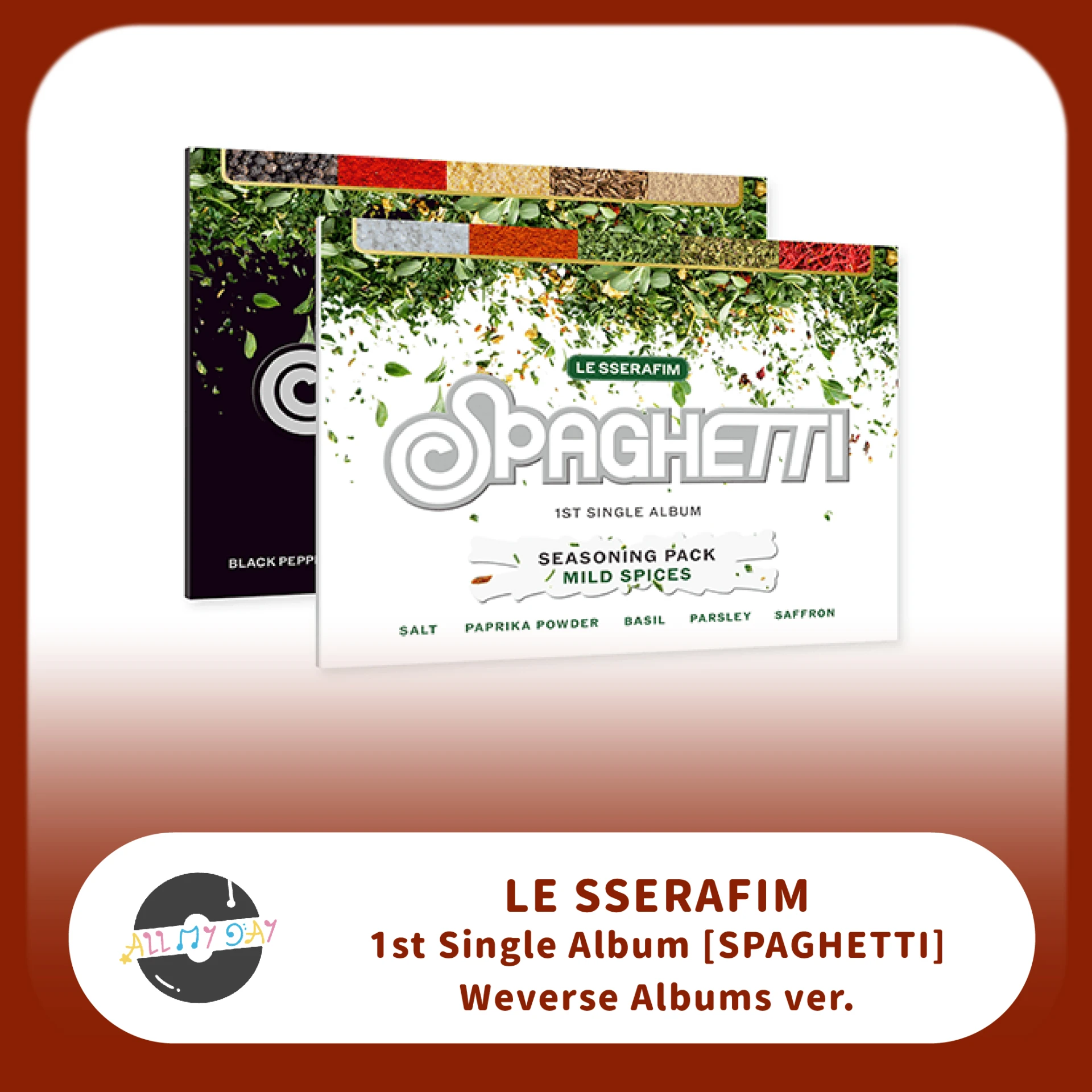 LE SSERAFIM 單曲一輯《SPAGHETTI》（Weverse Albums ver.） | ALL MY DAY