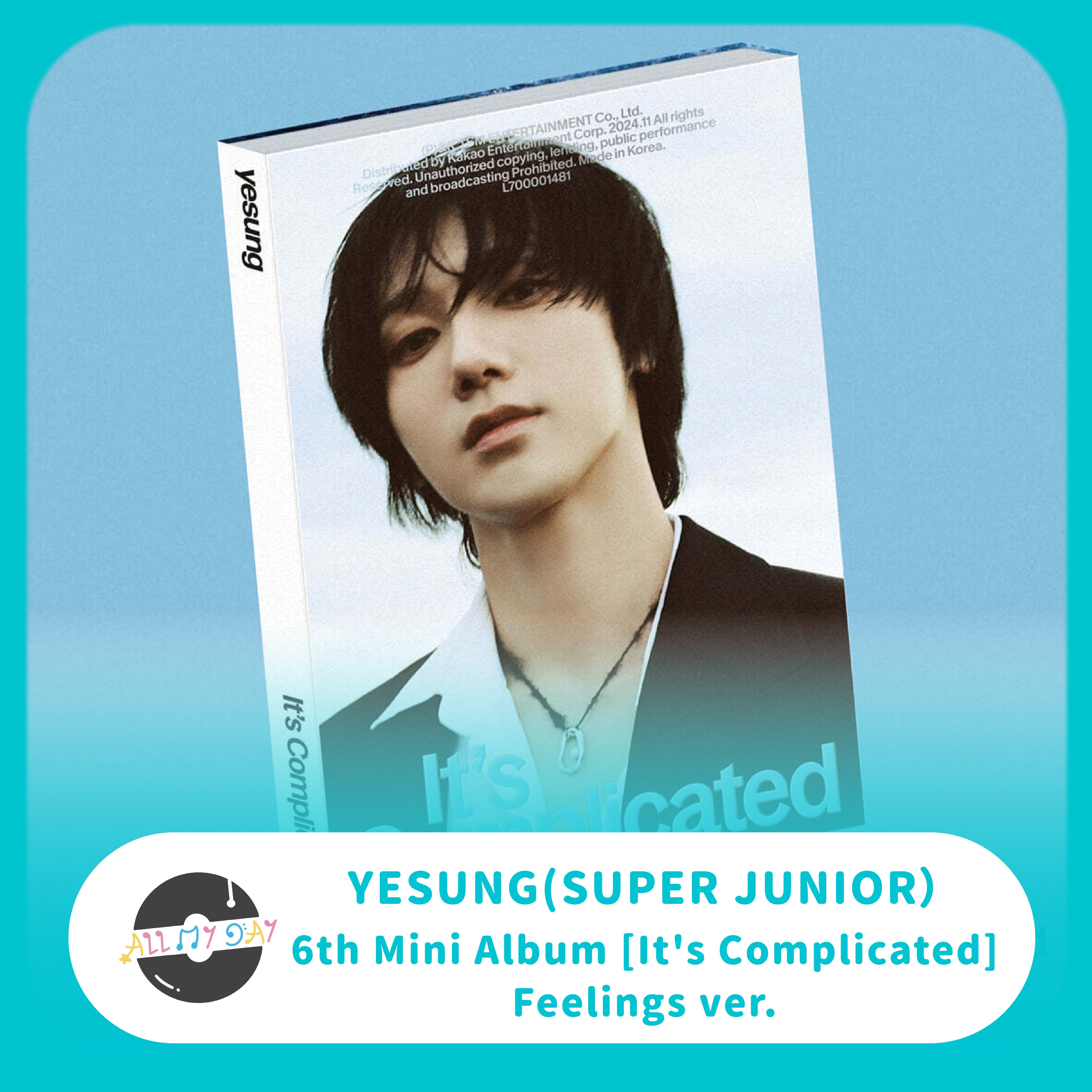 藝聲YESUNG(SUPER JUNIOR) 迷你六輯《It's Complicated》(Feelings ver