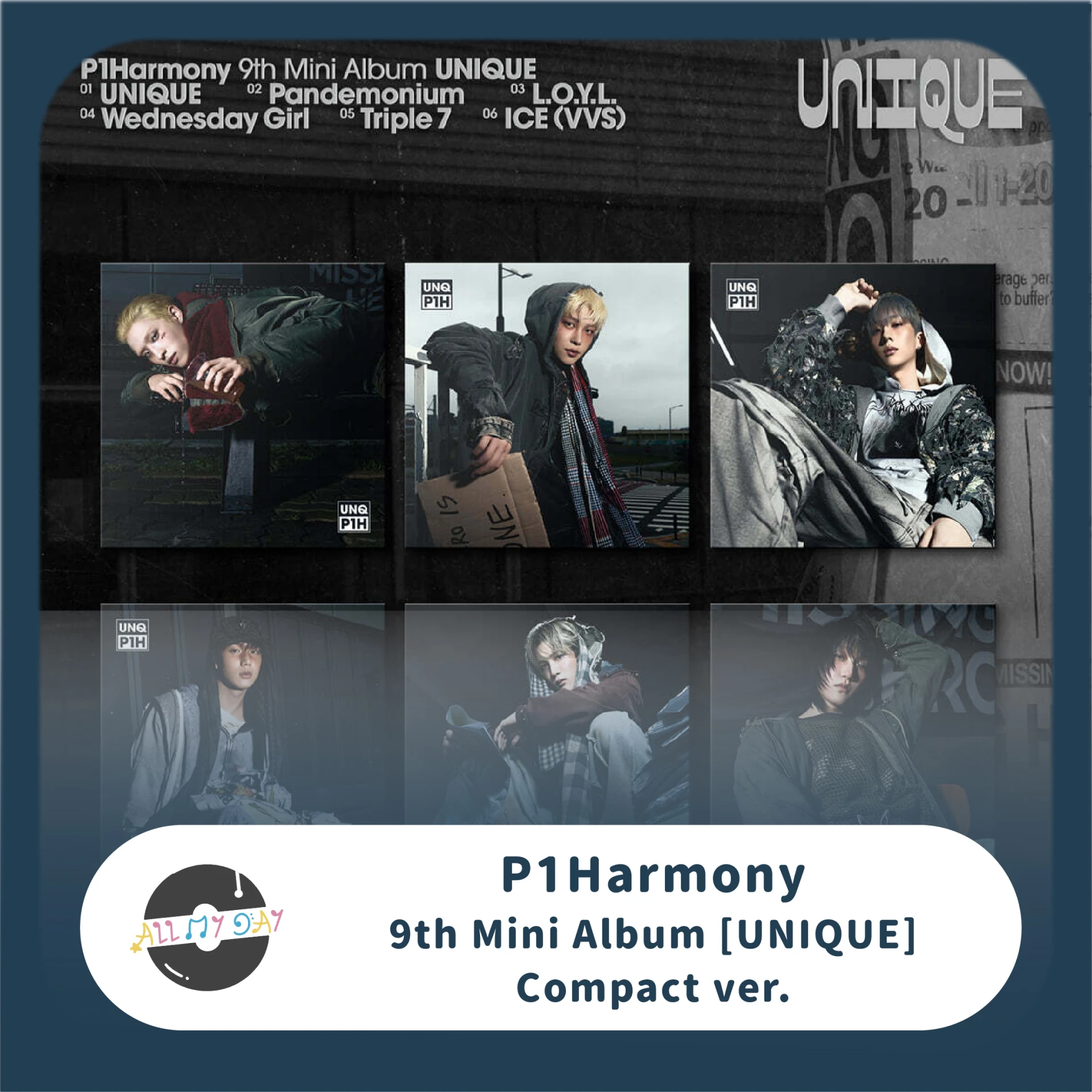 P1Harmony 迷你九輯《UNIQUE》(Compact ver.)