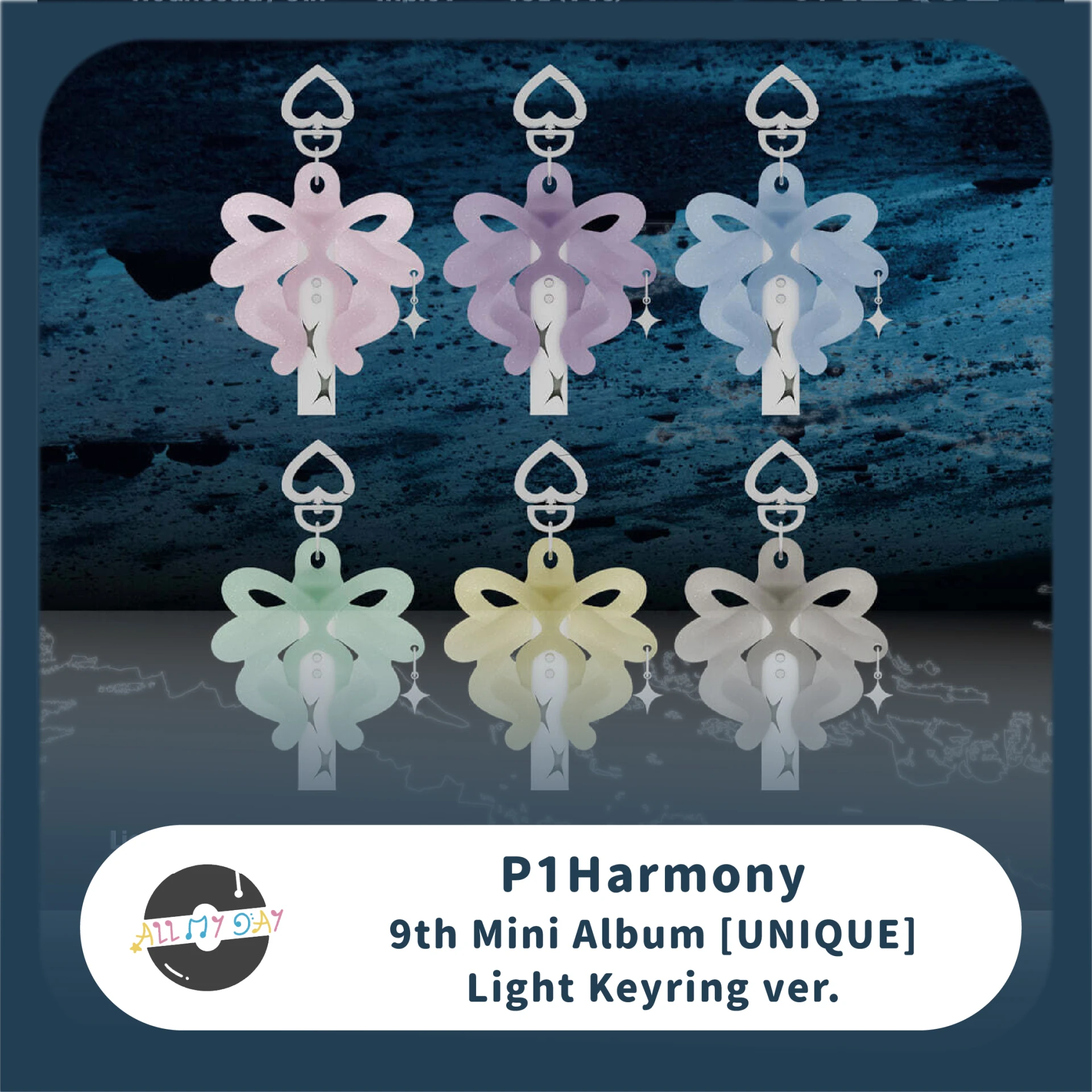 P1Harmony 迷你九輯《UNIQUE》(Light Keyring ver.)