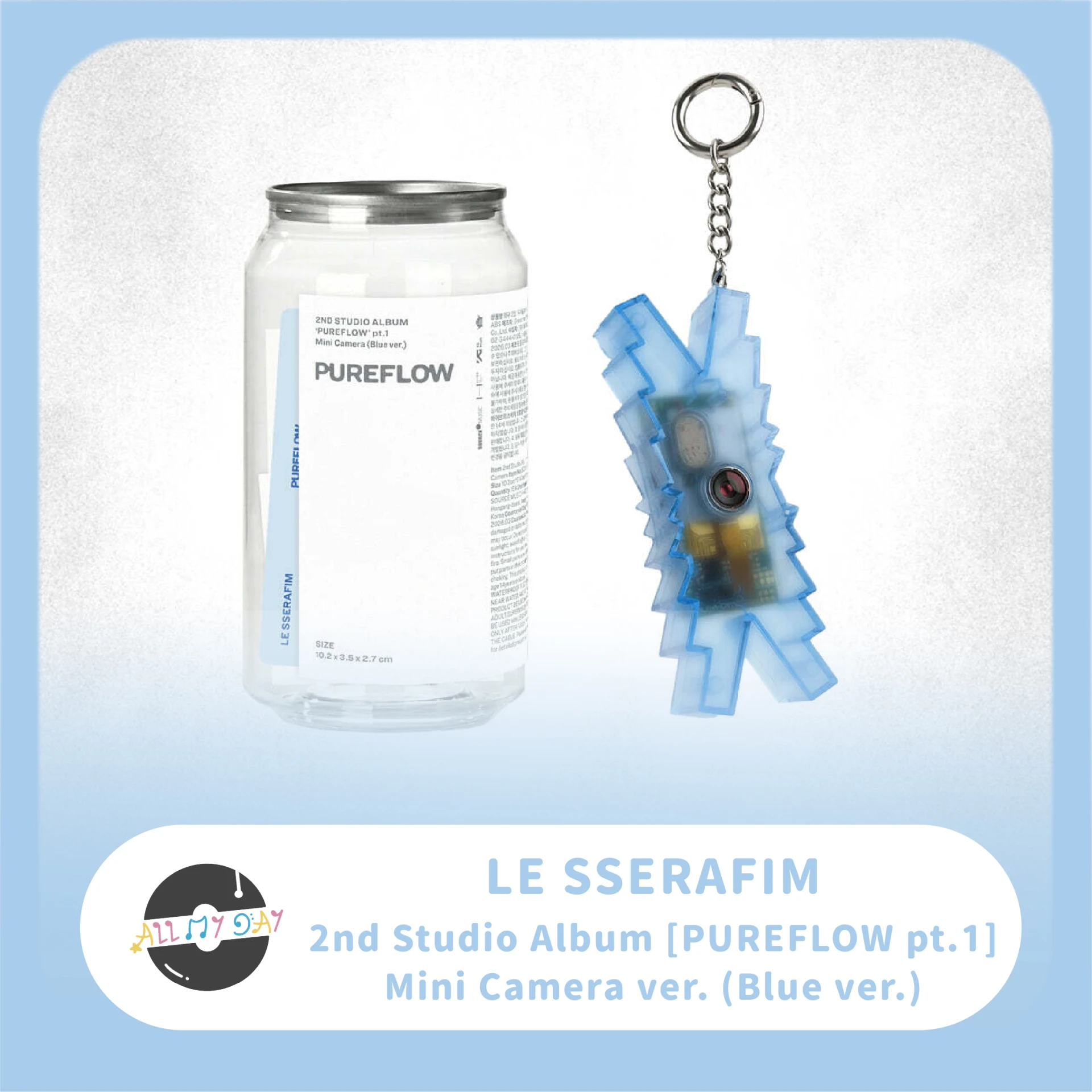 LE SSERAFIM 正規二輯《PUREFLOW pt.1》(Mini Camera ver.)(Blue ver.)