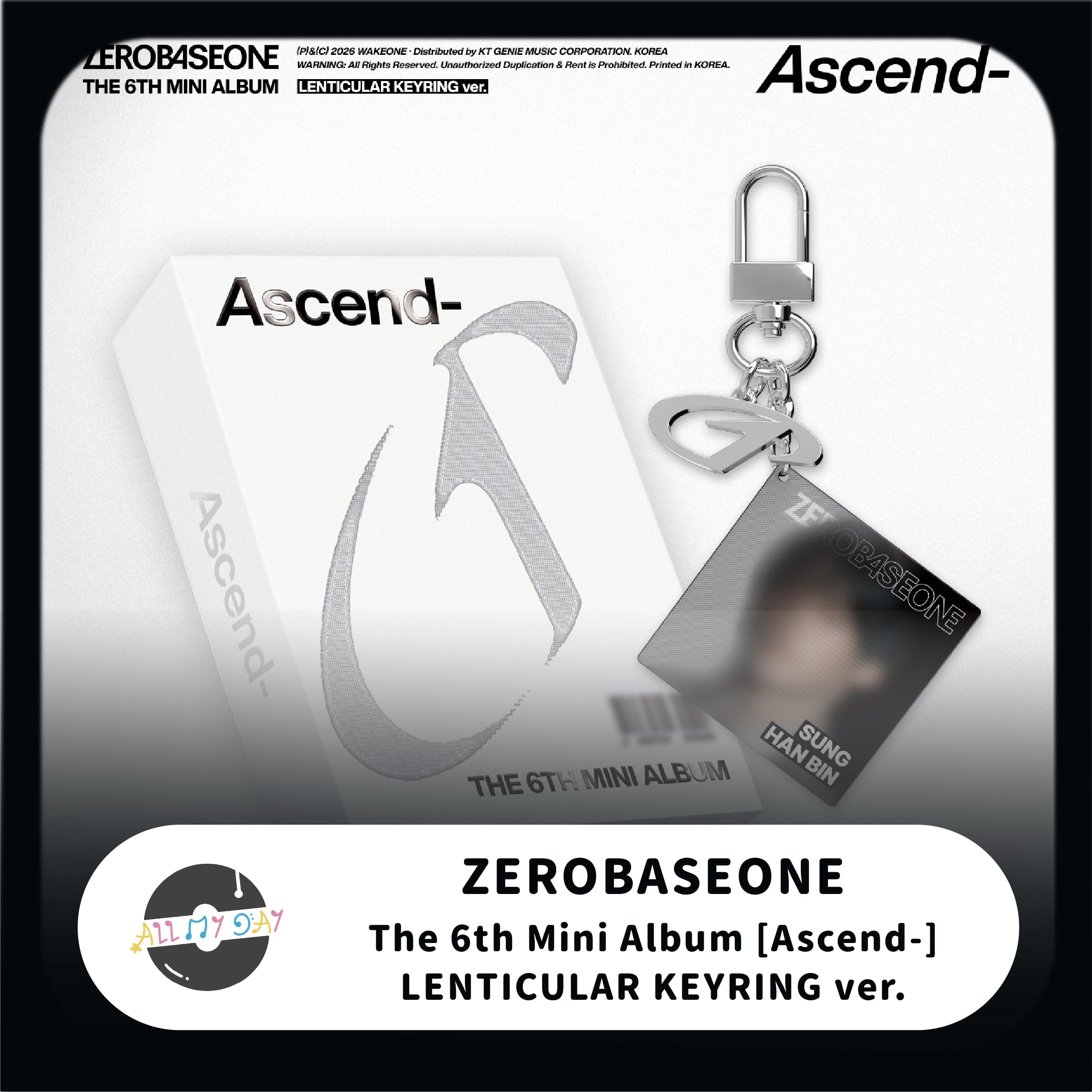 メテュ　ゴヌク　テレ　ゼベワン ASCEND LP VER　未開封　キーリング ZEROBASEONE 迷你六輯《Ascend-》(LENTICULAR KEYRING ver.) | ALL MY DAY