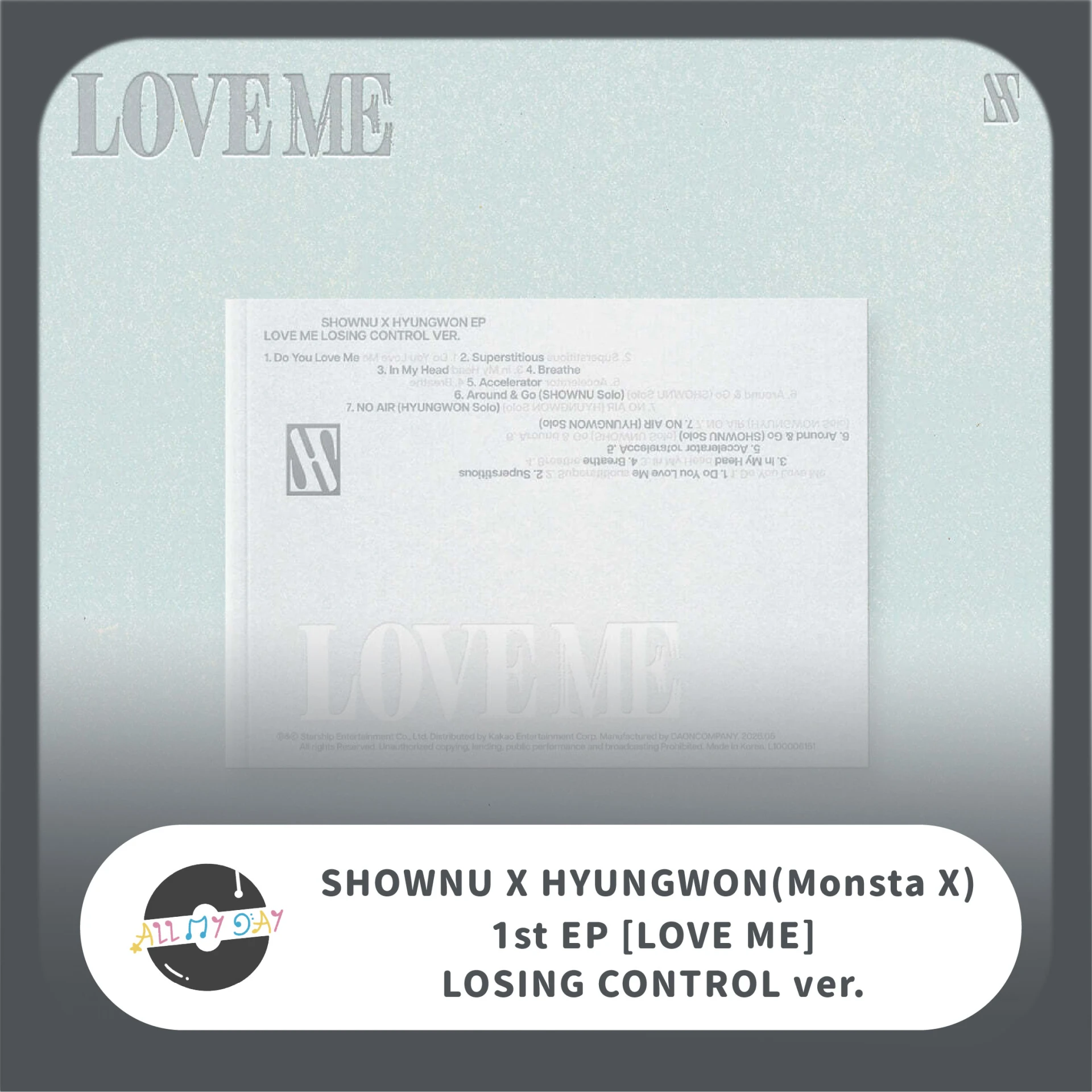 SHOWNU X HYUNGWON(MONSTA X) 迷你一輯《LOVE ME》(LOSING CONTROL ver.)