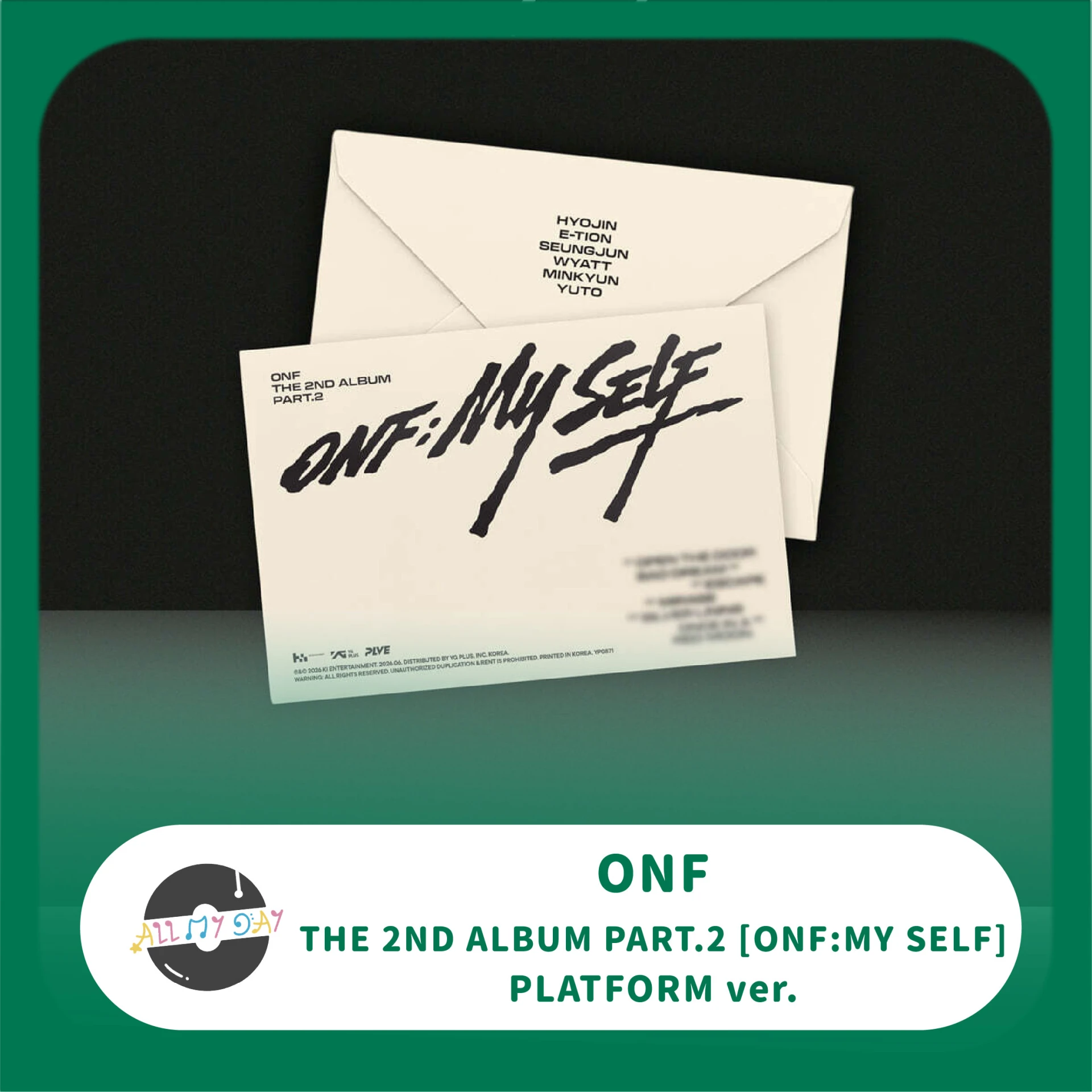 ONF 正規二輯Part.2《ONF:MY SELF》(PLATFORM ver.)