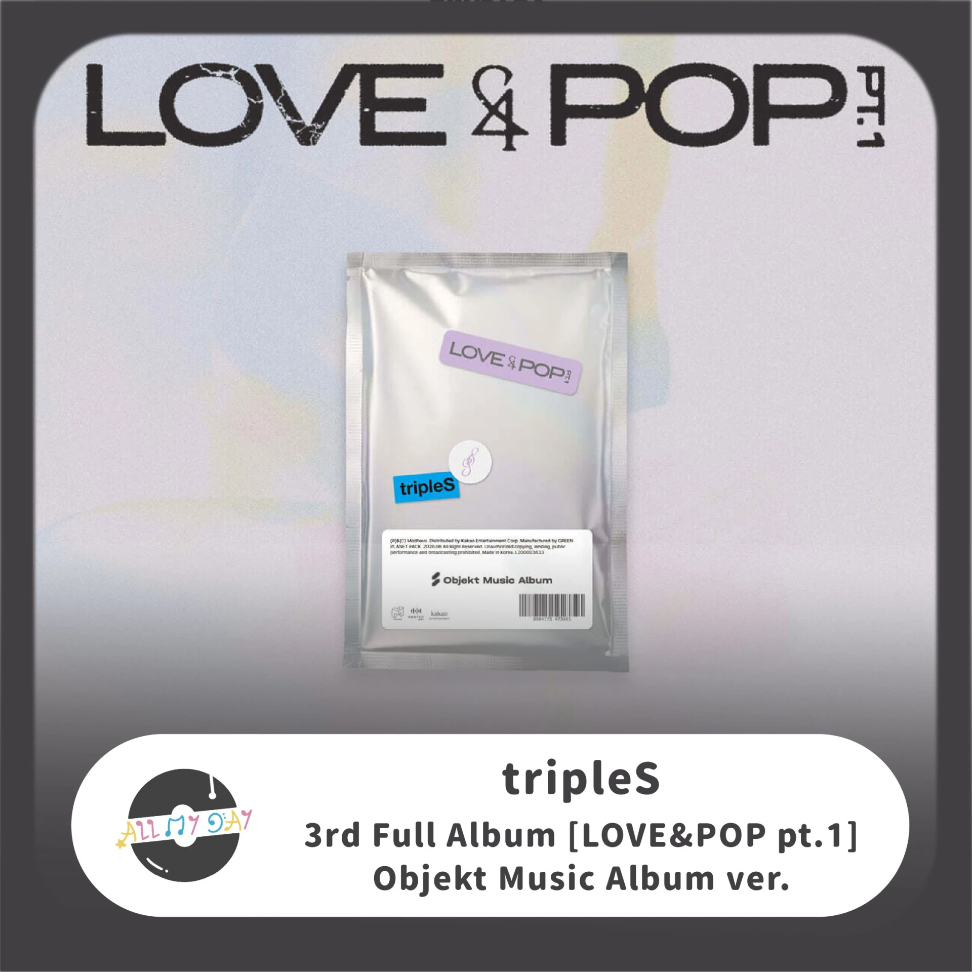 tripleS 正規三輯 [LOVE&POP pt.1](Objekt Music Album ver.)