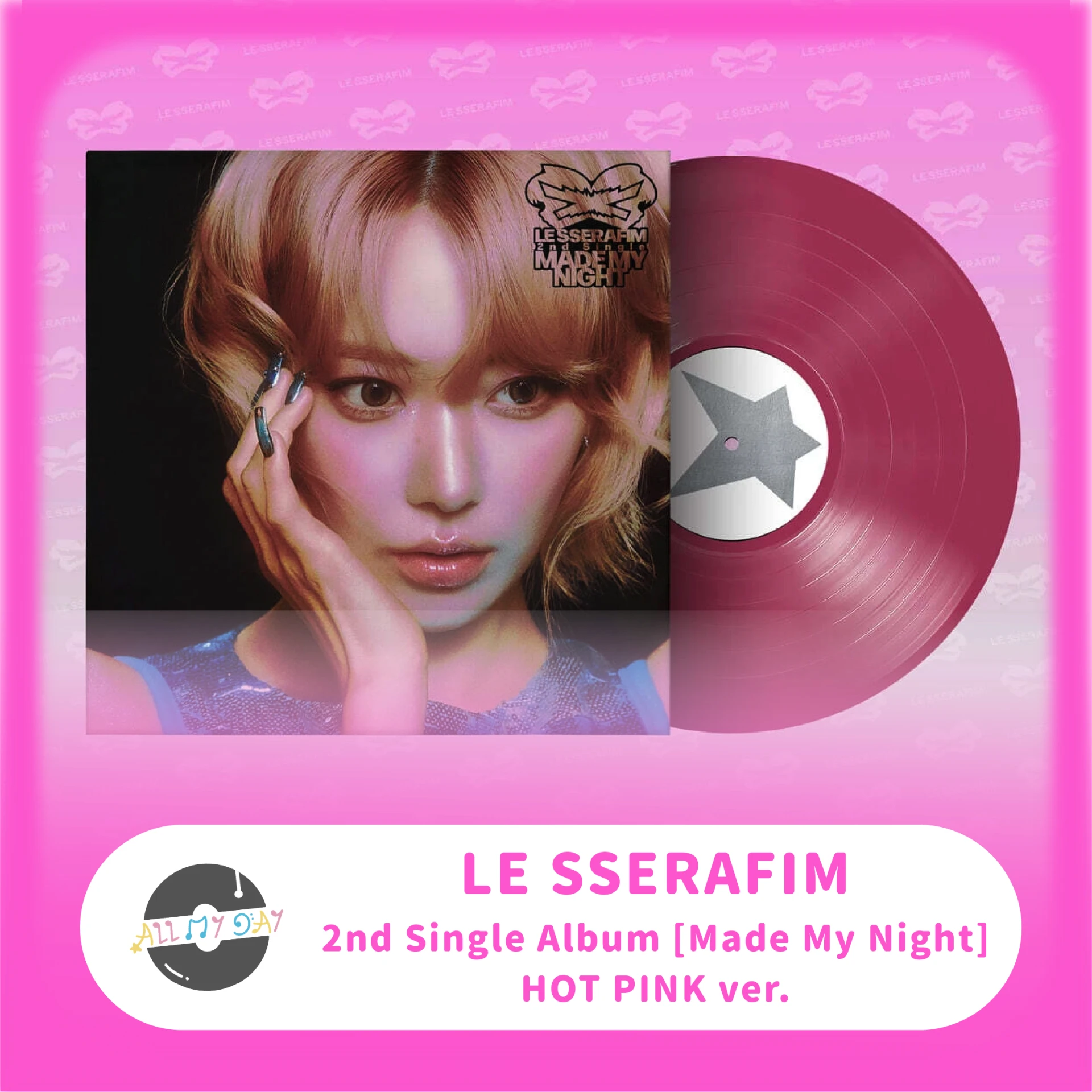 LE SSERAFIM 單曲二輯《Made My Night》(HOT PINK ver.)