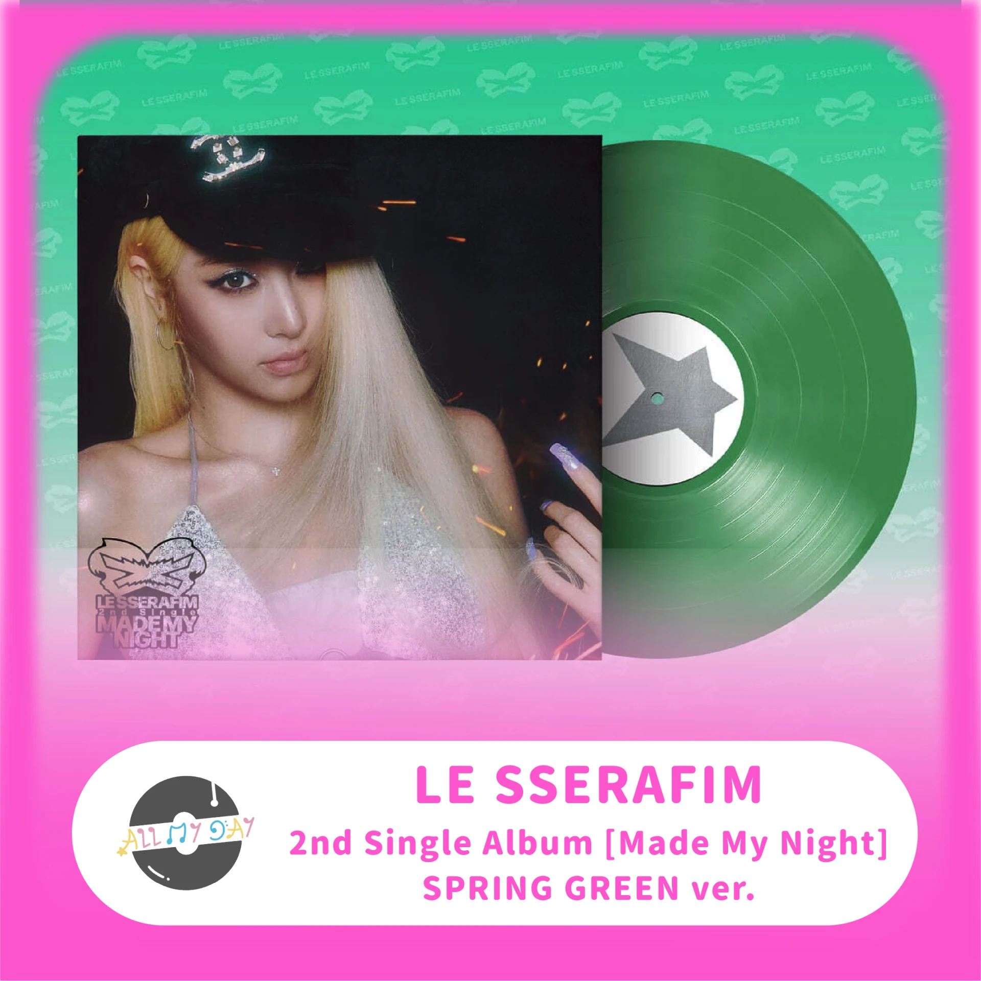 LE SSERAFIM 單曲二輯《Made My Night》(SPRING GREEN ver.)
