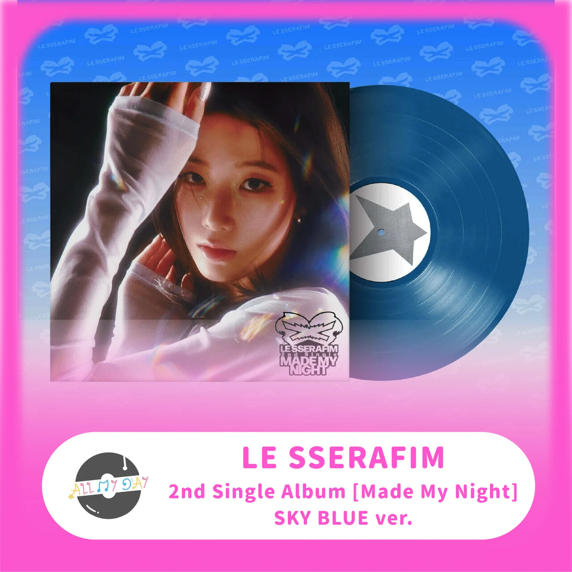 LE SSERAFIM 單曲二輯《Made My Night》(SKY BLUE ver.)