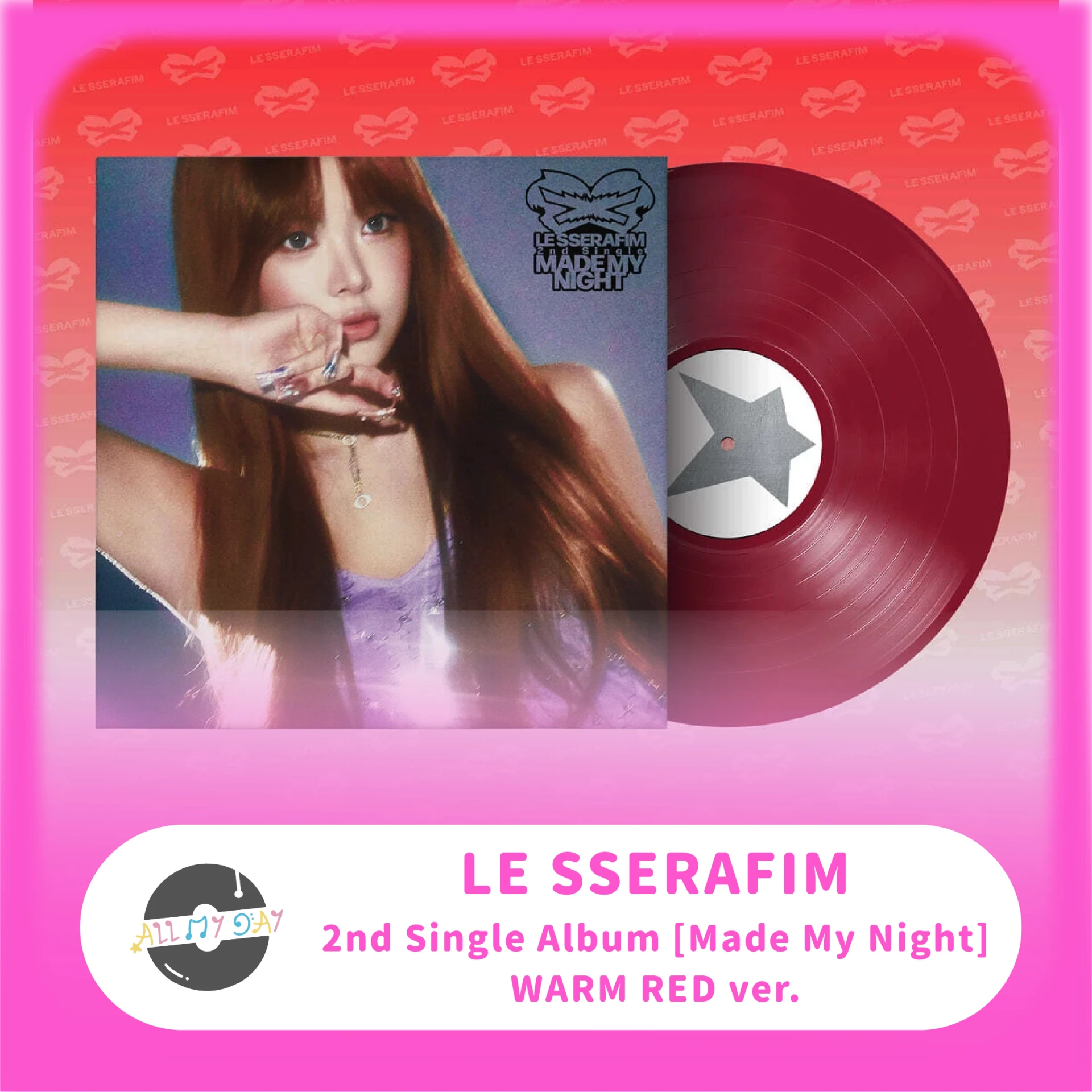 LE SSERAFIM 單曲二輯《Made My Night》(WARM RED ver.)