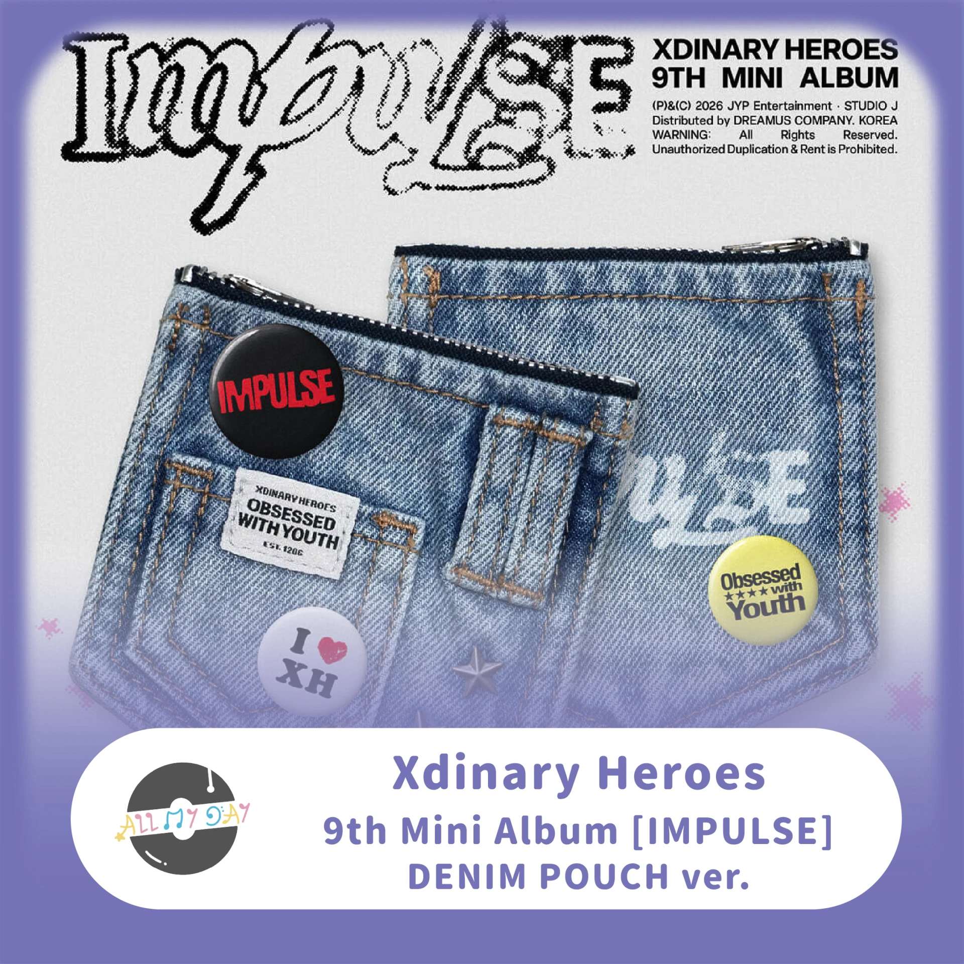 Xdinary Heroes 迷你九輯《IMPULSE》(DENIM POUCH ver.)