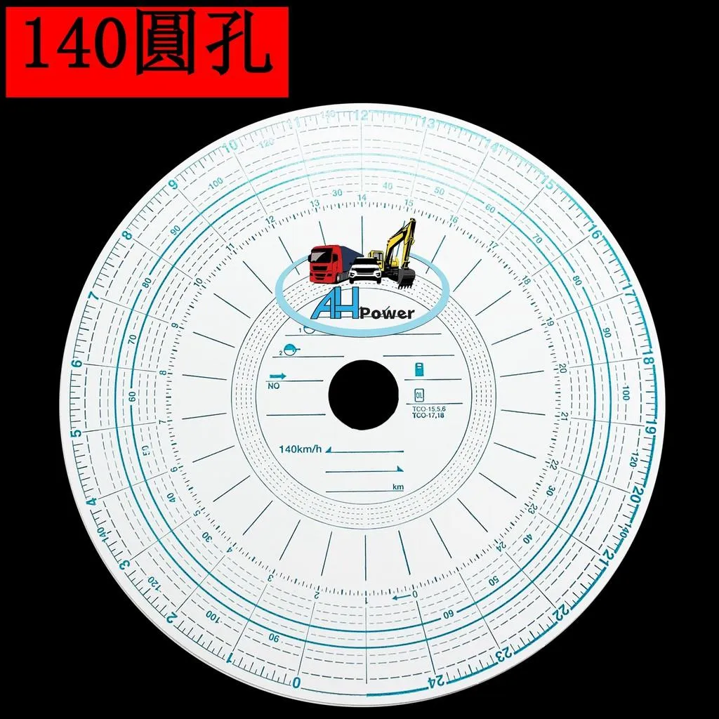 {有發票} 全聖力行車紀錄紙 140Km 圓孔 一日用 圓形 行車記錄紙 大餅紙 貨車 聯結車 遊覽車 日本製