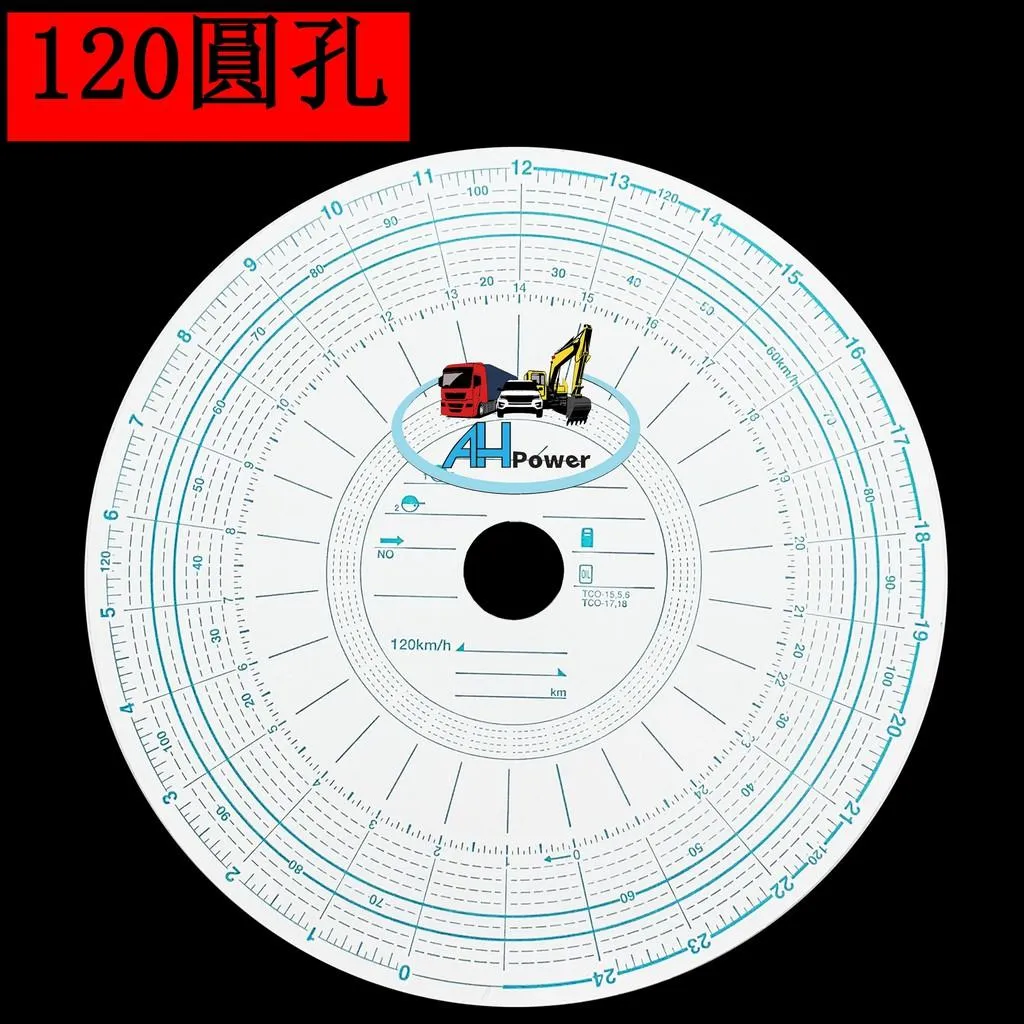 全聖力企業社 行車紀錄紙 120Km 圓形 一日用 圓孔 行車記錄紙 大餅紙 貨車 聯結車 遊覽車 日本製