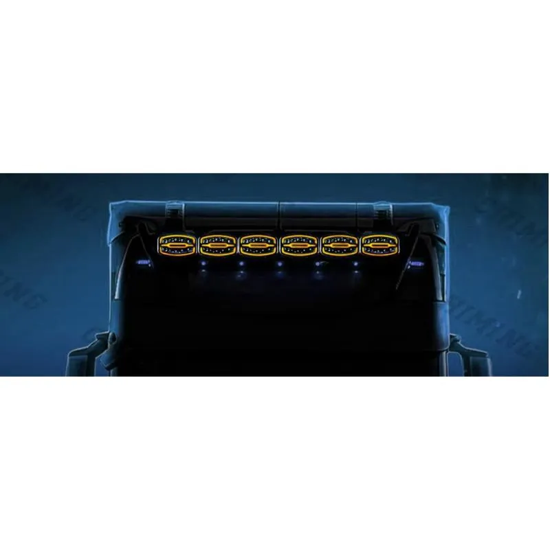 LED 100W 導光 歐系車頂霧燈 白+黃曰光圈 霧燈 日行燈 貨車 卡車 山貓 吊車 探照燈 工作燈 白鐵管 射燈