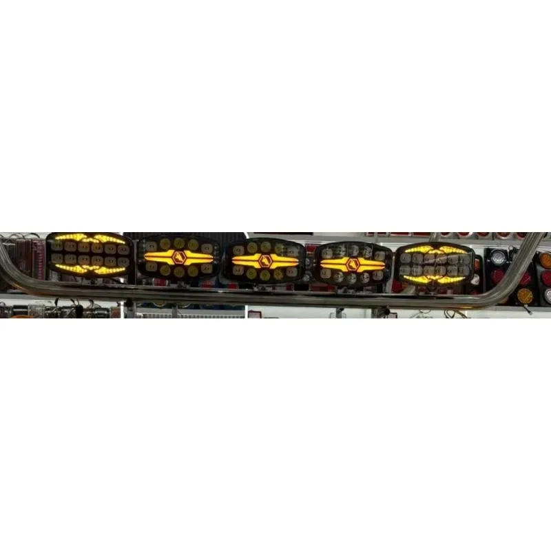 LED 120W 歐系車頂霧燈 白+黃翅膀光圈 霧燈 日行燈 貨車 卡車 山貓 吊車 探照燈 工作燈 白鐵管 射燈