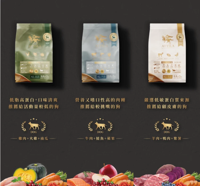 即期 阿提拉 ATTILA 經典無穀狗糧｜85%高肉量 多種肉源 全齡犬飼料 買一送一
