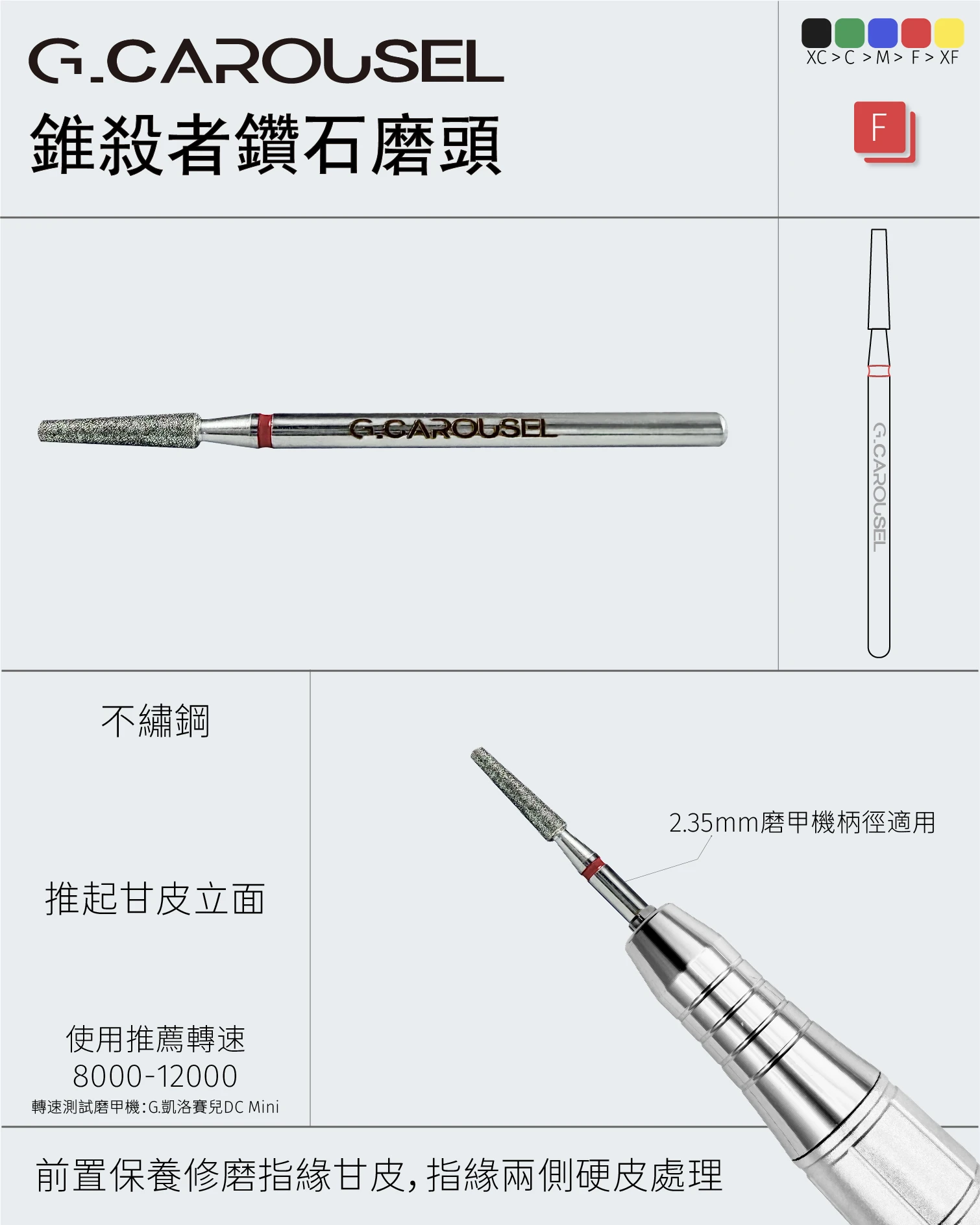 G.Carousel 凱洛賽兒 錐殺者鑽石磨頭