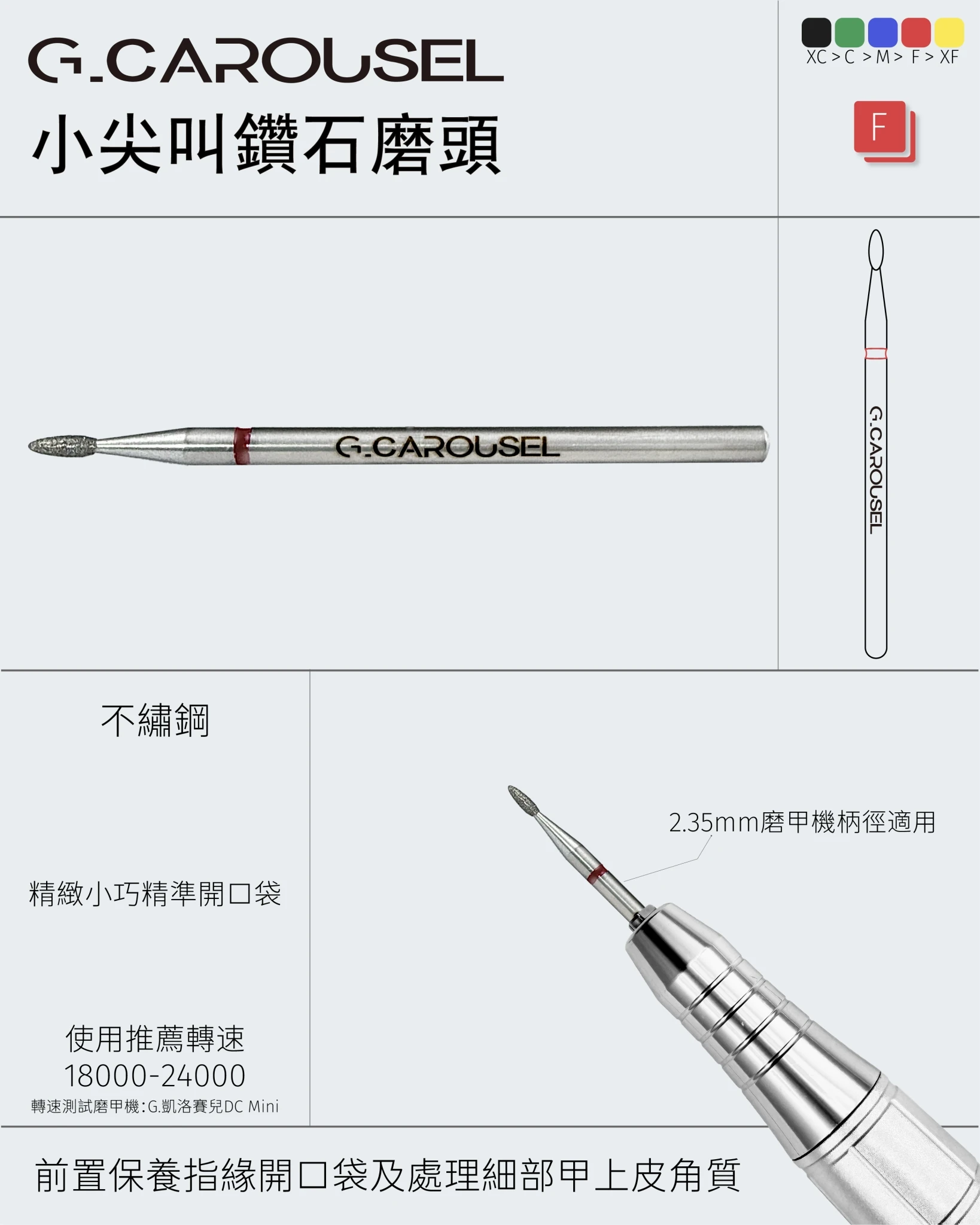 G.Carousel 凱洛賽兒 小尖叫鑽石磨頭