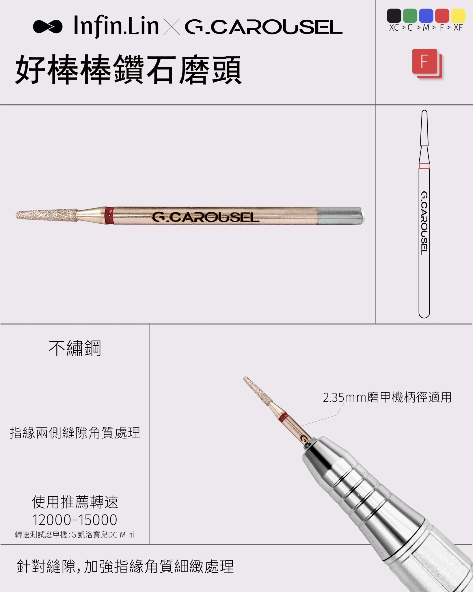 G.Carousel×Infin.Lin聯名款 好棒棒鑽石磨頭