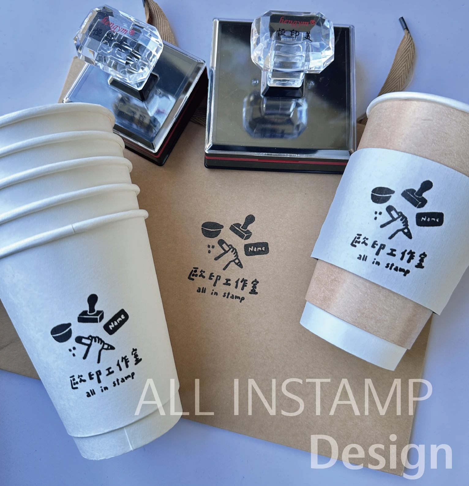 [非彈簧章]百分百台灣製作🇹🇼客製連續logo廣告章‼️只能蓋非光滑面‼️光敏章 多尺寸