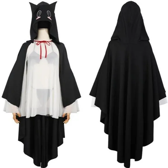 °• 𝘔𝘖𝘔𝘖𝘕𝘈 •°🫧現貨🫰鬼魅小妖姬 大尺碼可穿 萬聖節透視幽靈cos套裝連帽斗篷性感調情睡衣ZY112