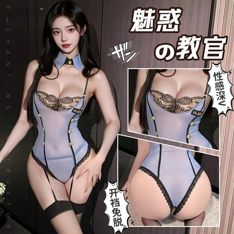 °• 𝘔𝘖𝘔𝘖𝘕𝘈 •°🫧現貨🫰權限解鎖 女警 網紗 情趣內衣 警察 制服誘惑氣質欲姐cos性感連身衣性感睡衣9304