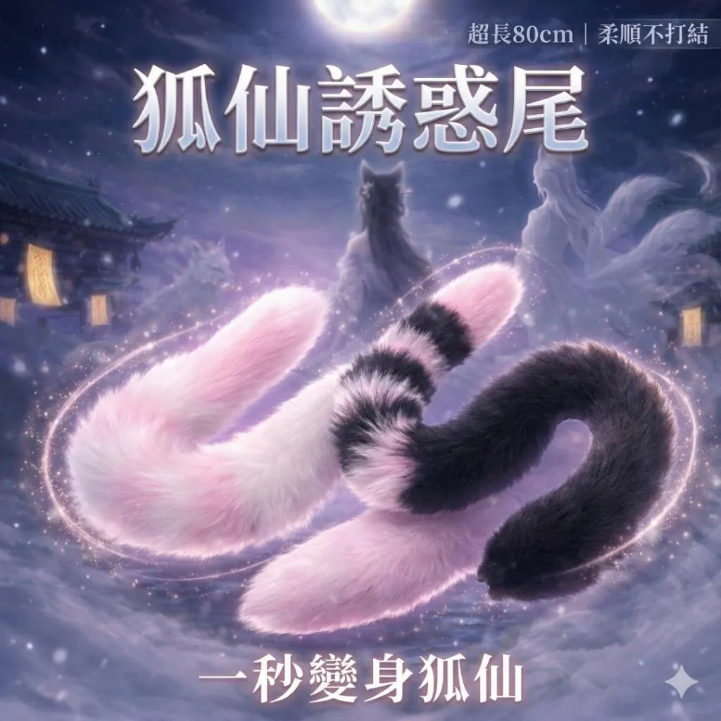 °• 𝘔𝘖𝘔𝘖𝘕𝘈 •°🫧現貨🫰狐仙誘惑 新手入門 80cm尾巴 可拆卸肛塞尾巴 1.8CM 小號肛塞