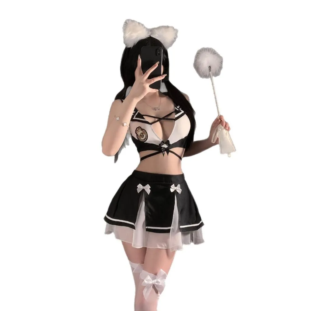 °• 𝘔𝘖𝘔𝘖𝘕𝘈 •°🫧現貨🫰純欲學姬 學生服 女警制服 誘惑小胸 百褶裙 海軍風 水手服 套裝 性感睡衣9413