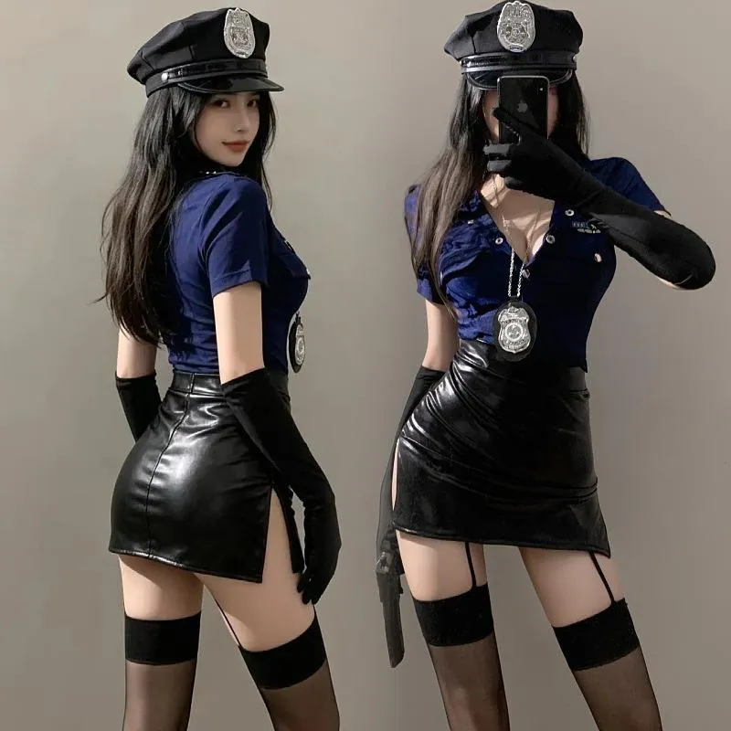°• 𝘔𝘖𝘔𝘖𝘕𝘈 •°🫧現貨🫰 深夜巡邏中 性感御姐女警 警察服 cos制服誘惑包臀女警制服 警裝 性感睡衣 570