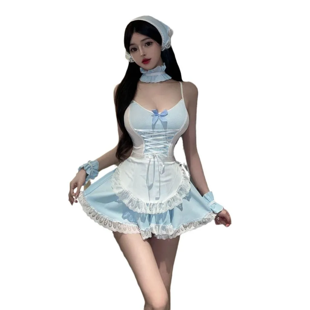 °• 𝘔𝘖𝘔𝘖𝘕𝘈 •°🫧現貨🫰晴空戀僕 純欲女僕套裝性感蕾絲制服qqny調情小胸性感睡衣 女傭裝 角色扮演 9668
