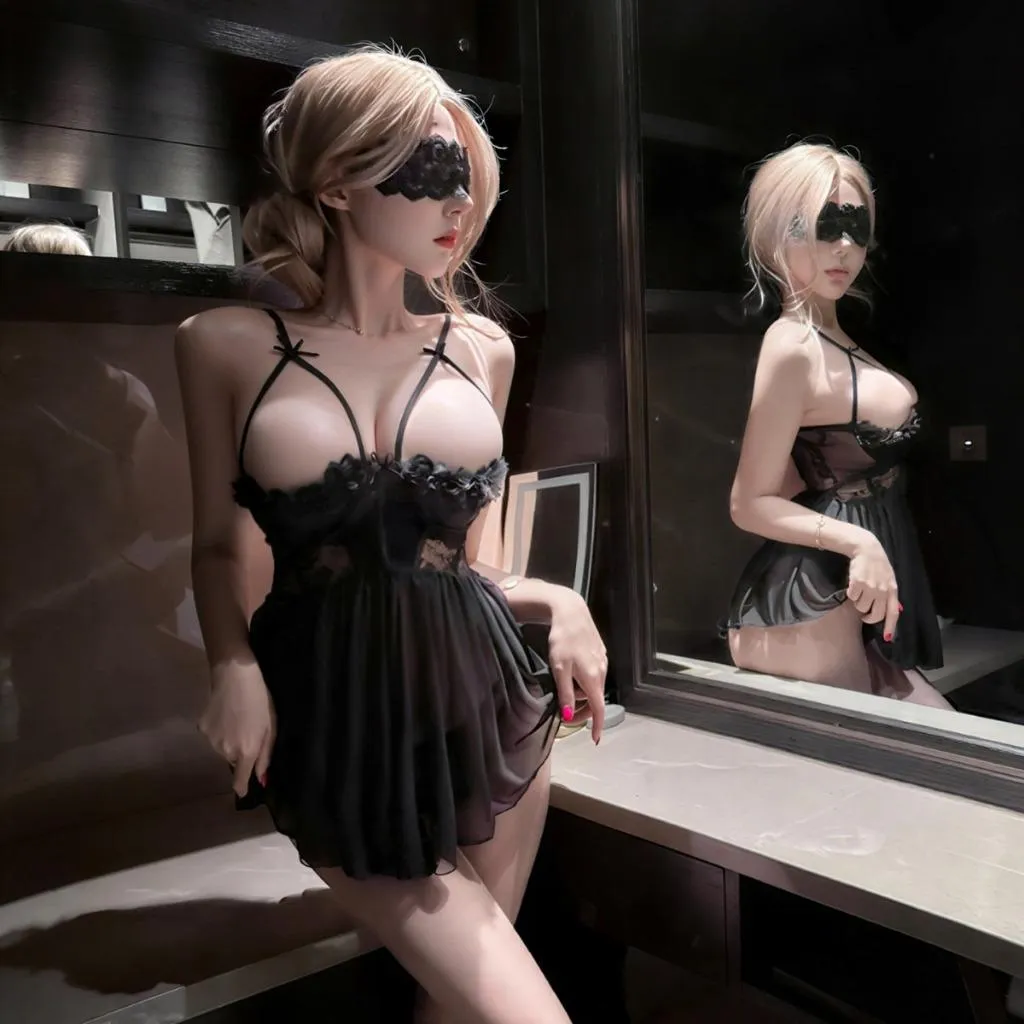 °• 𝘔𝘖𝘔𝘖𝘕𝘈 •°🫧現貨🫰甜蜜契約 原創情趣內衣吊帶睡袍蕾絲性感家居睡裙免脫調情睡衣 性感睡衣 性感睡裙 9747