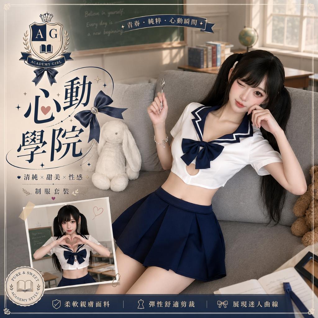°• 𝘔𝘖𝘔𝘖𝘕𝘈 •°🫧台灣現貨🫰留校察看  蝴蝶結深V水手服 學生服 學生 心機露腰百褶裙性感睡衣9762