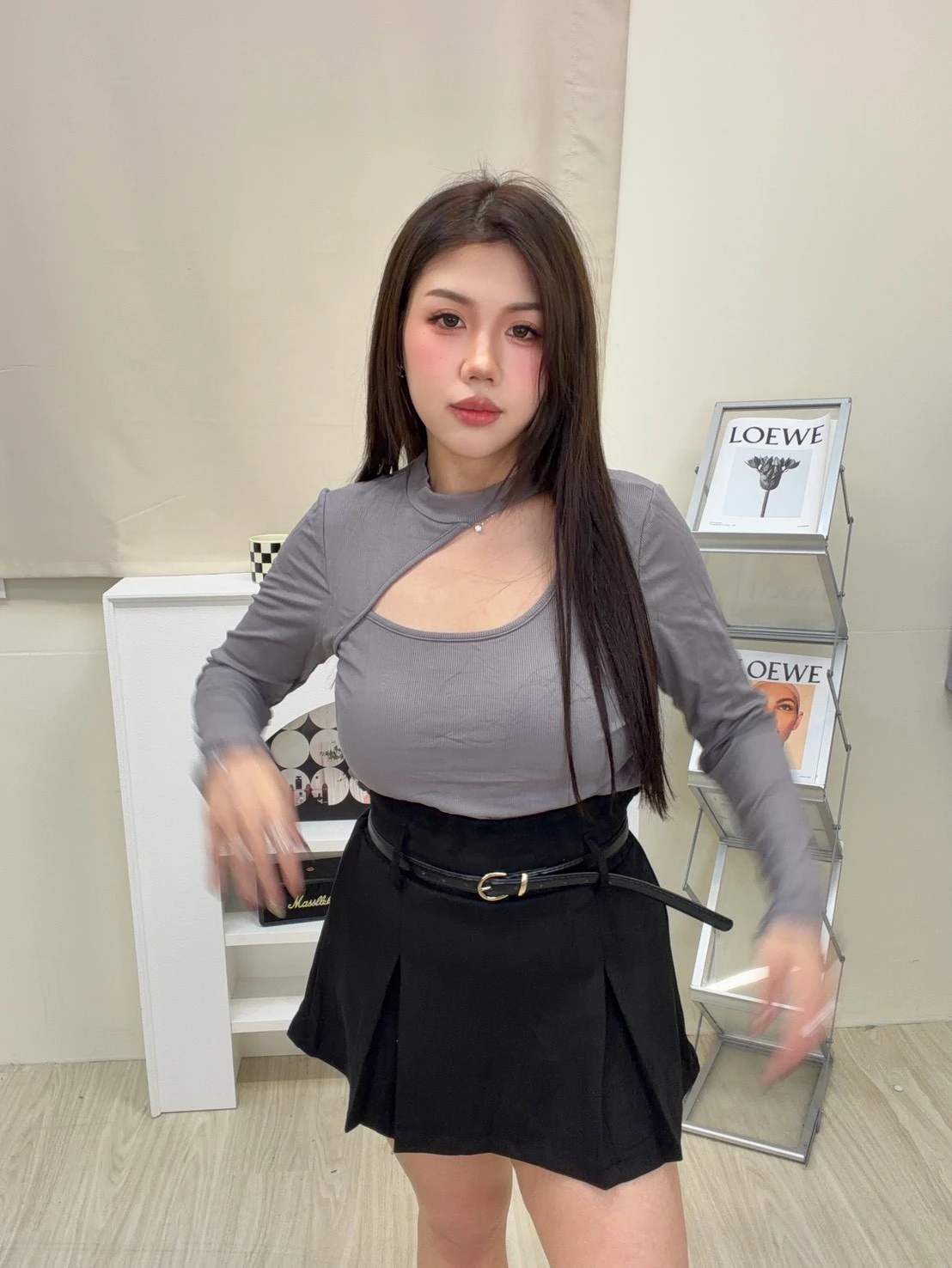 6797 質感短裙 附皮帶