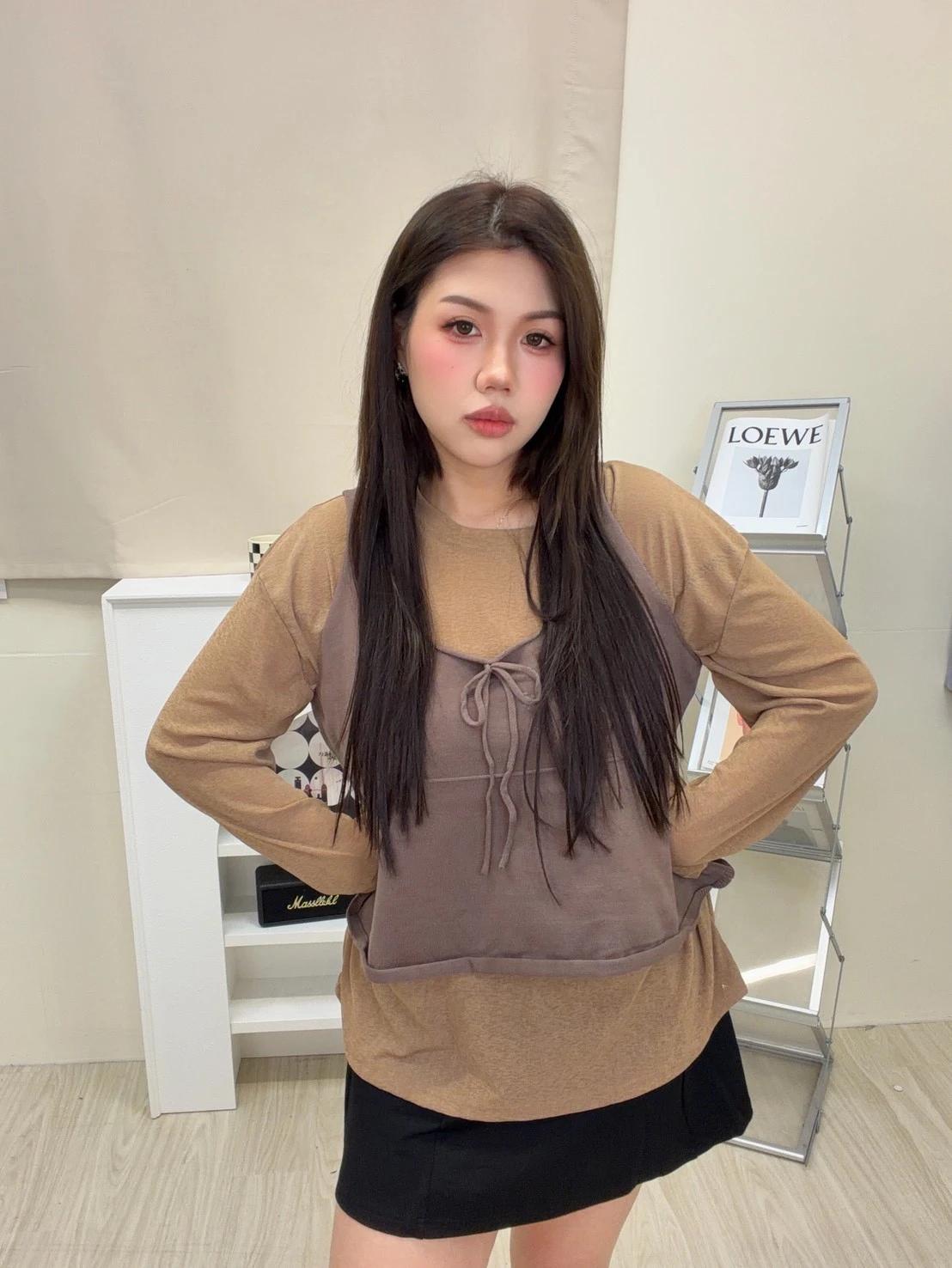 5527 小蝴蝶綁帶背心