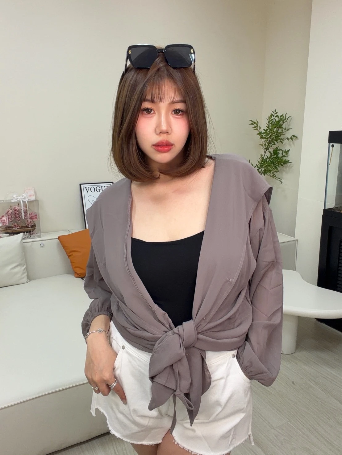 926 透膚休閒外罩衫