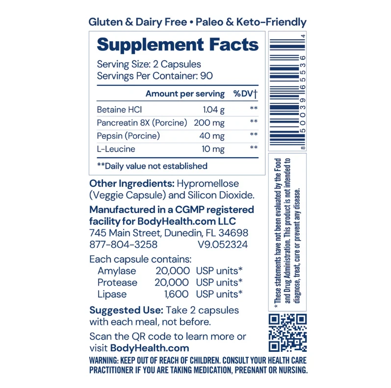 BODYHEALTH Digestive Enzymes 消化酵素 90粒 | 簡單美 SB 物流服務