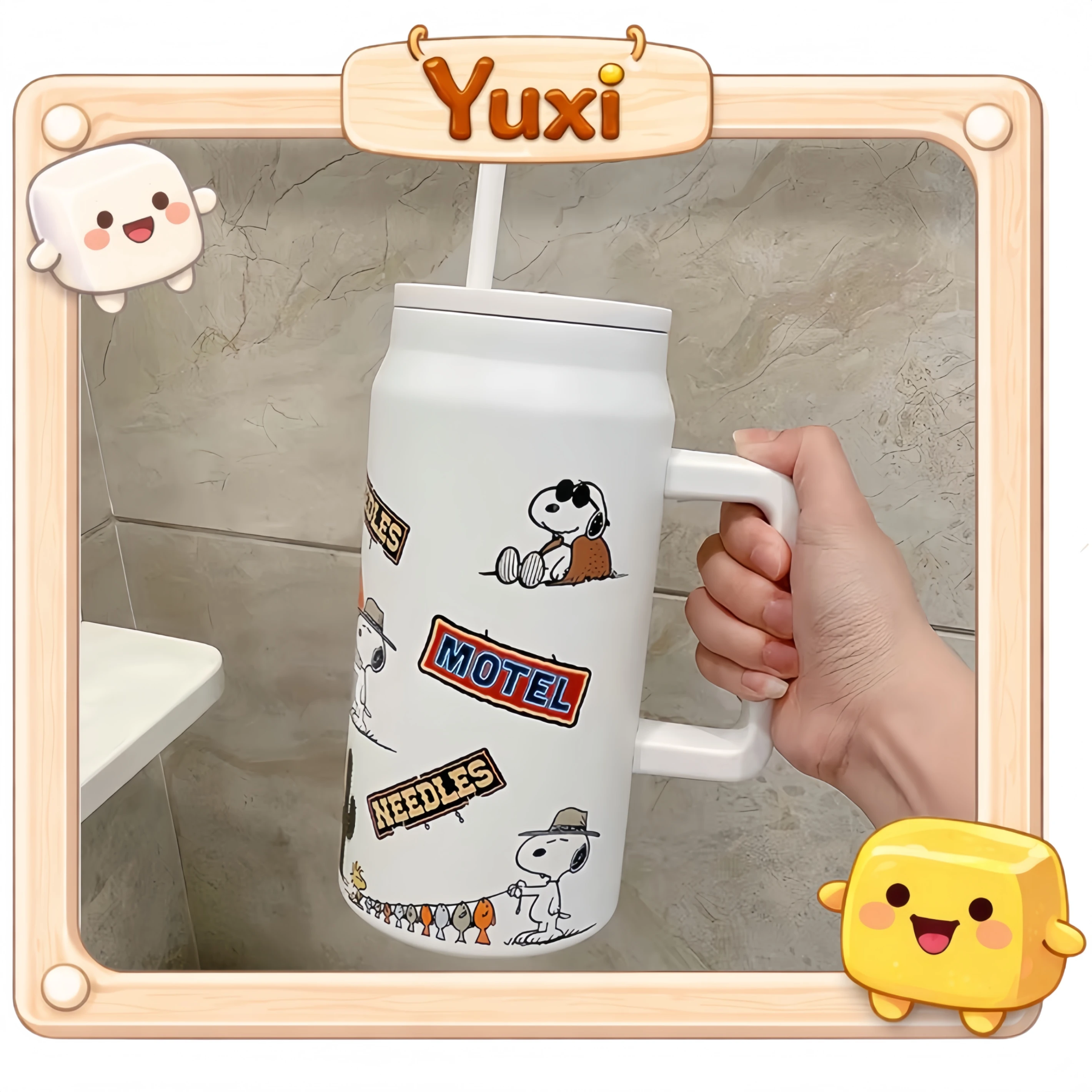 正版授權Snoopy史努比巨無霸冰壩杯｜附吸管