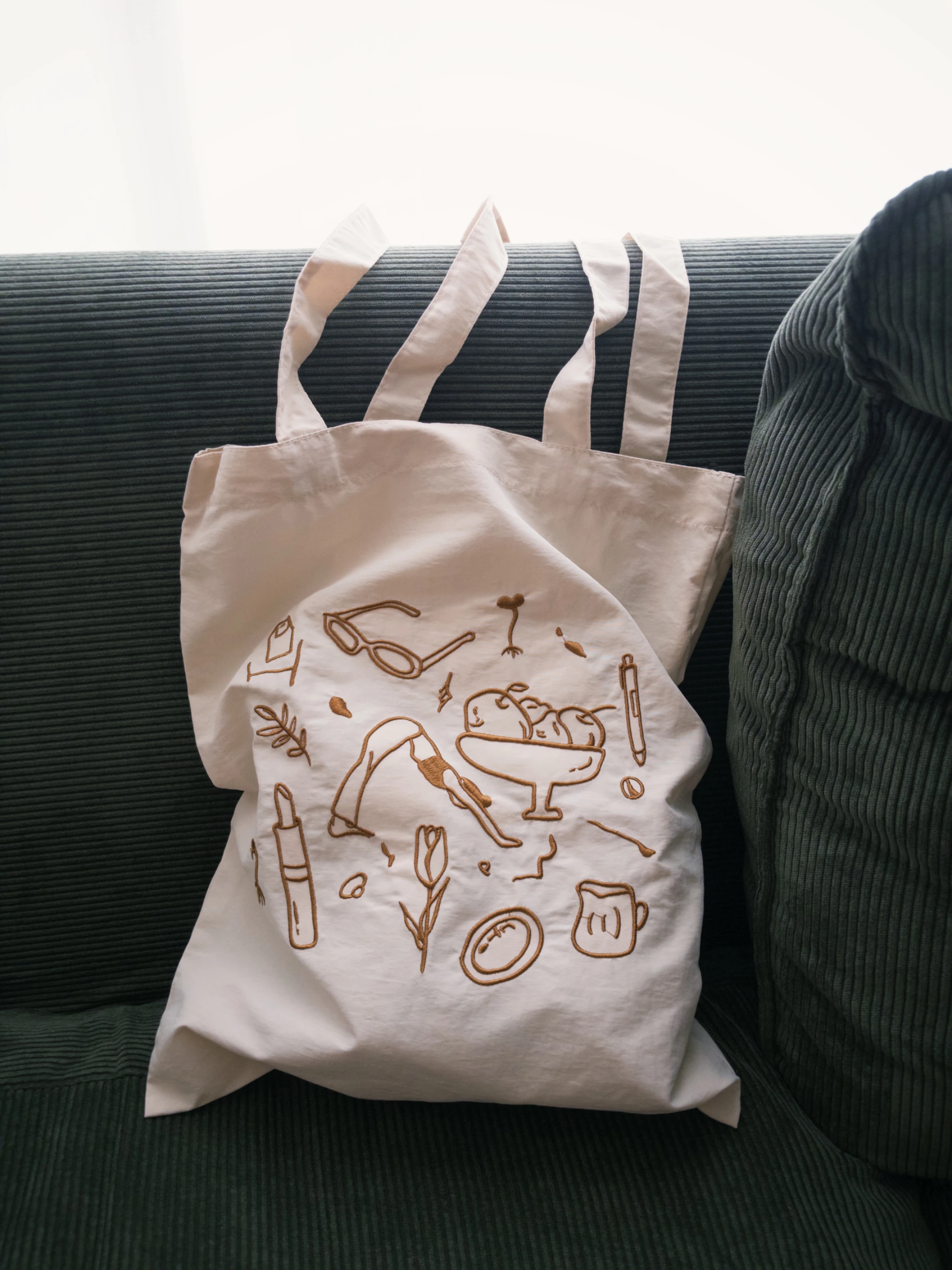 OHm 我們的日常 刺繡尼龍防潑水包包
