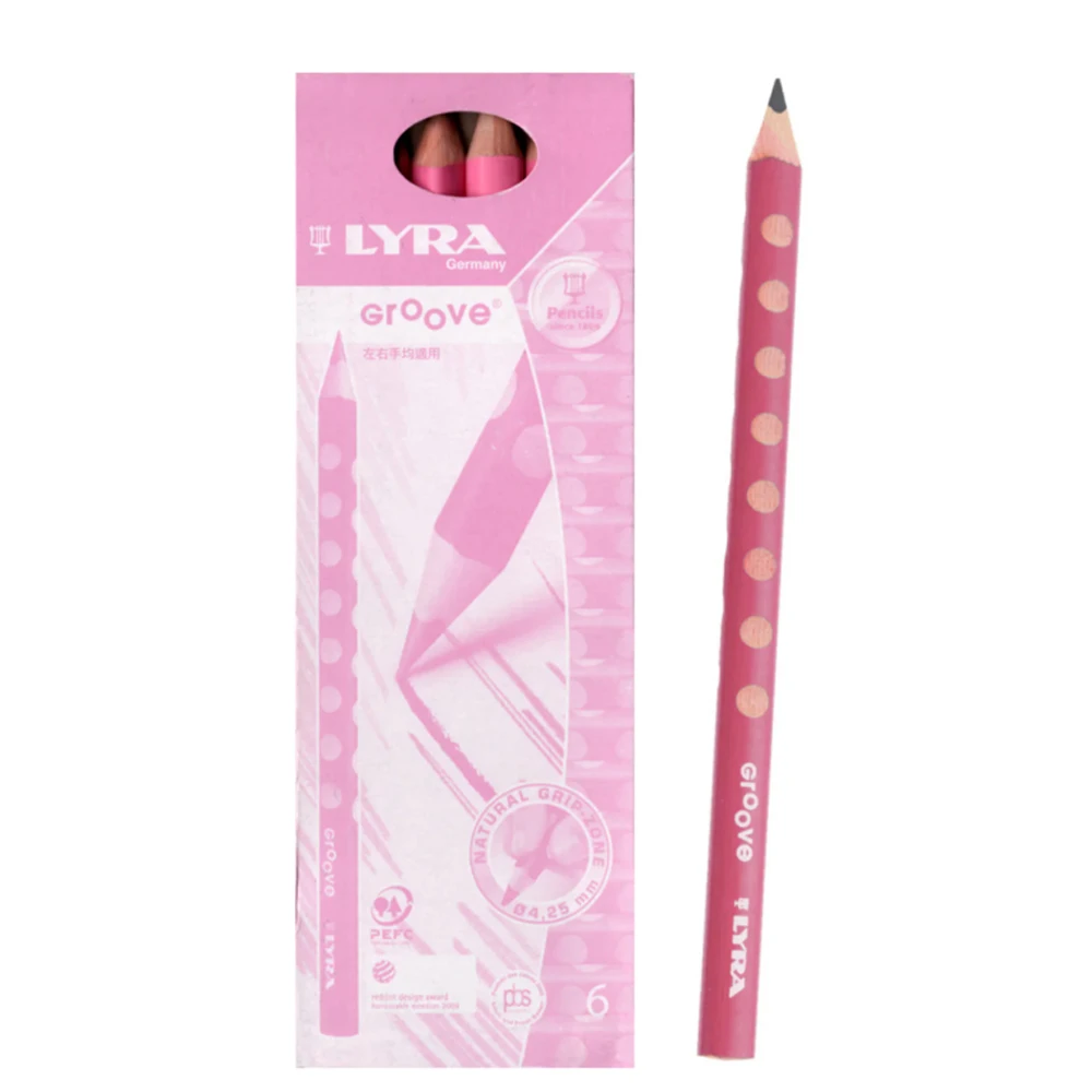 【德國LYRA】(粗)三角洞洞鉛筆B(6入)