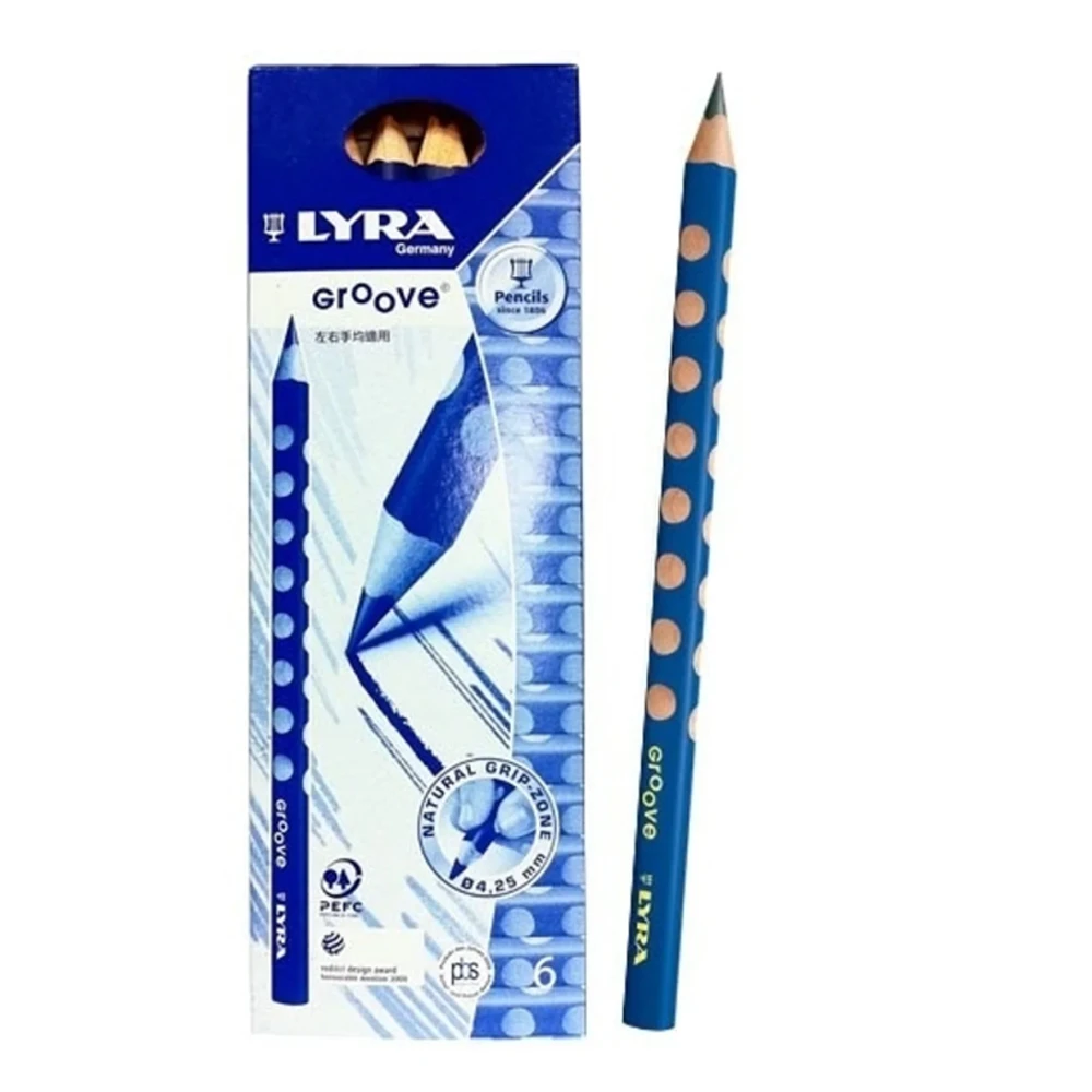 【德國LYRA】(粗)三角洞洞鉛筆B(6入)