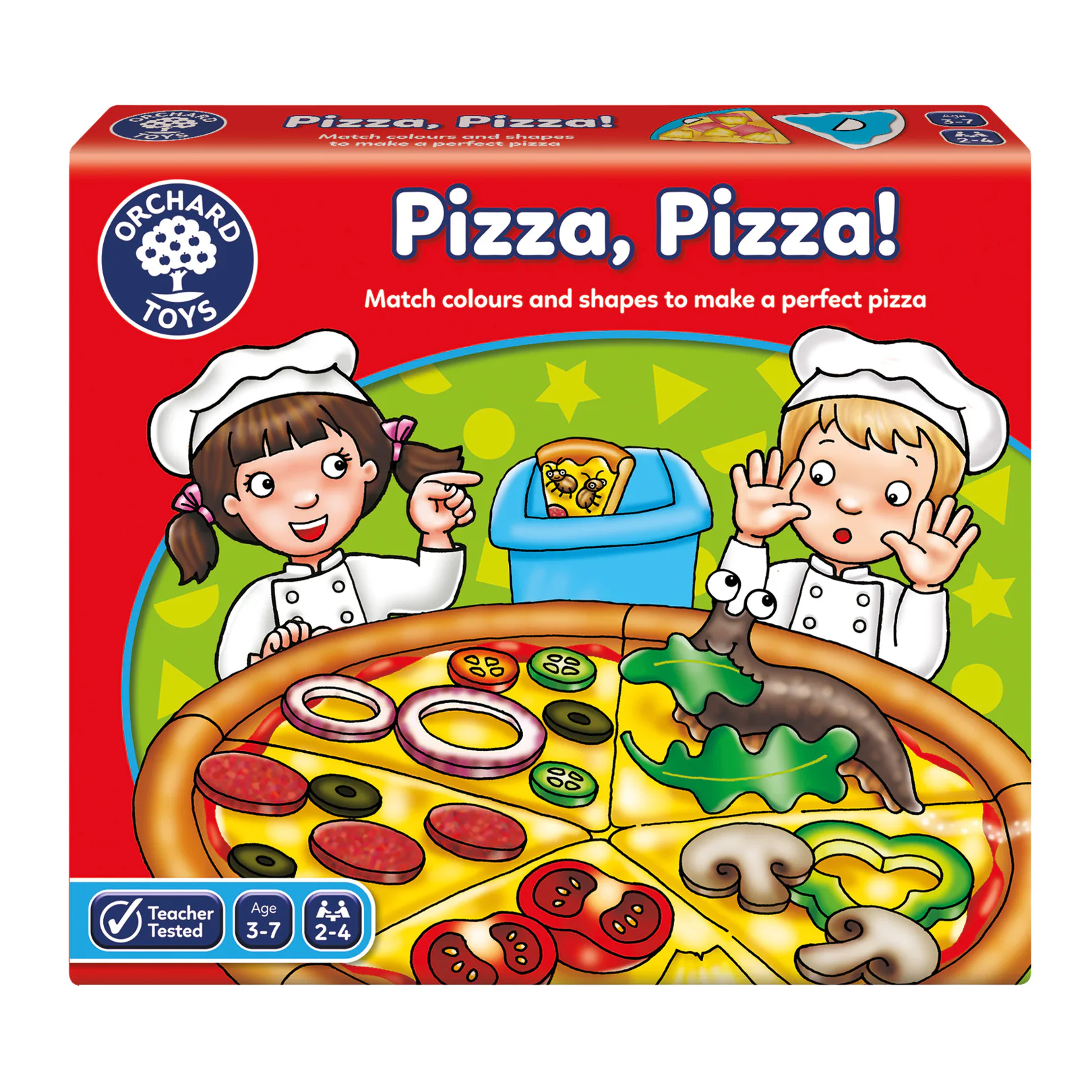 【英國Orchard Toys】桌遊-PIZZA PIZZA!(顏色形狀)