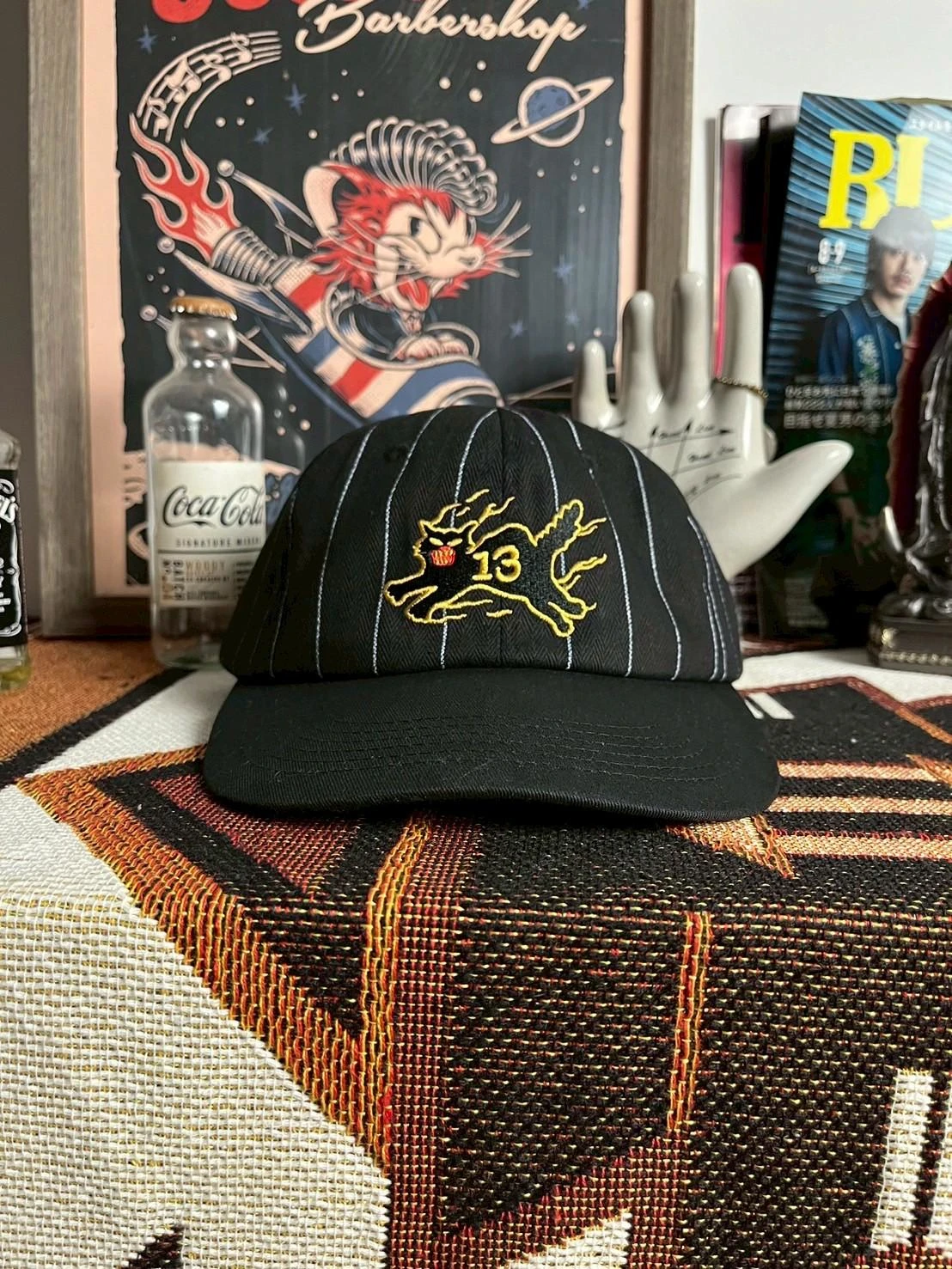 AW-AFTER WORK'' 13 Flame Black Cat Cap 13 火焰黑貓帽
