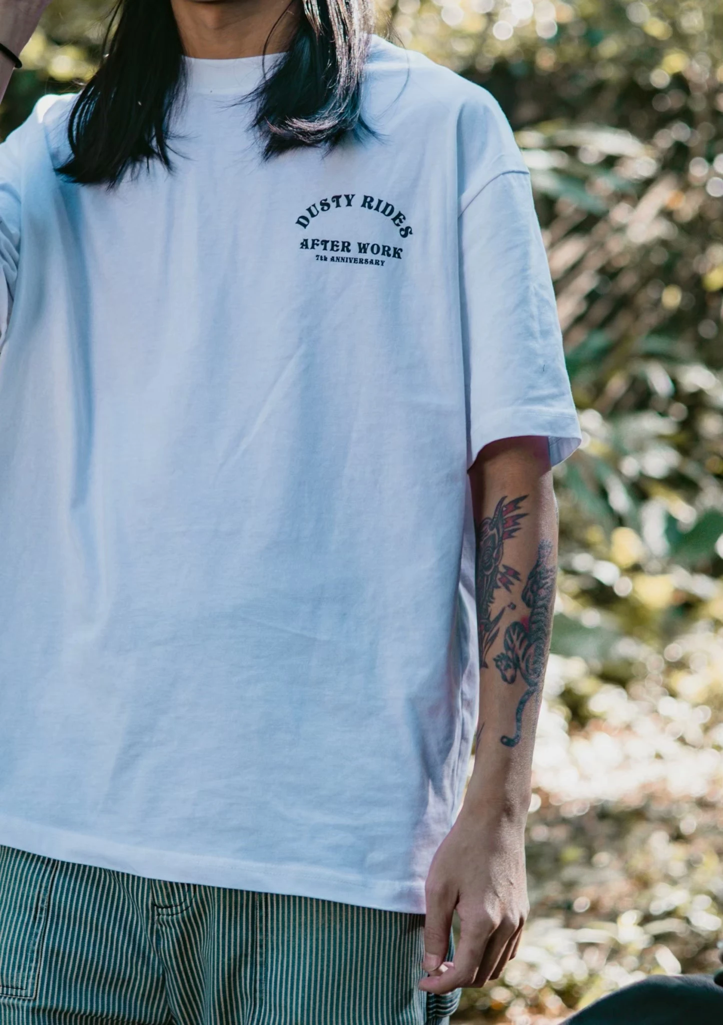 AFTER WORK-DUSTY RIDERS T-SHIRT 白/黃