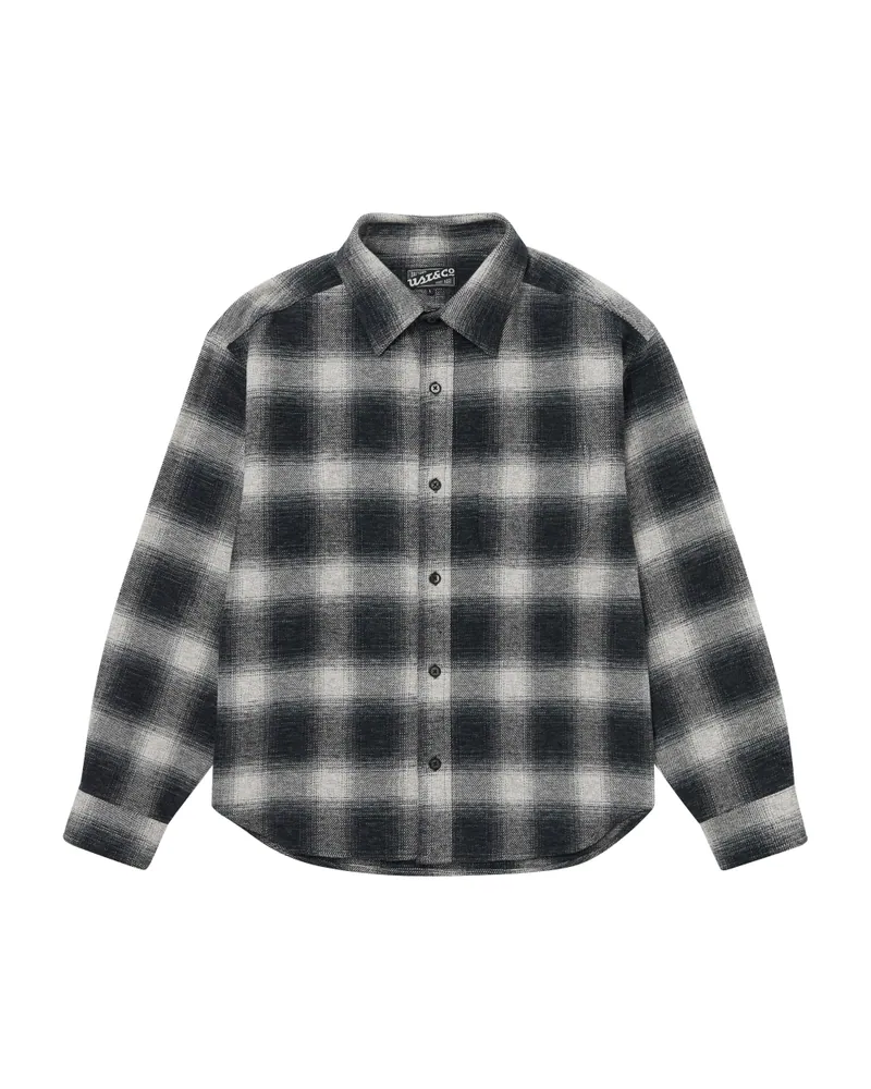 THE WST&CO-OMBRE PLAID FLANNEL SHIRTS
