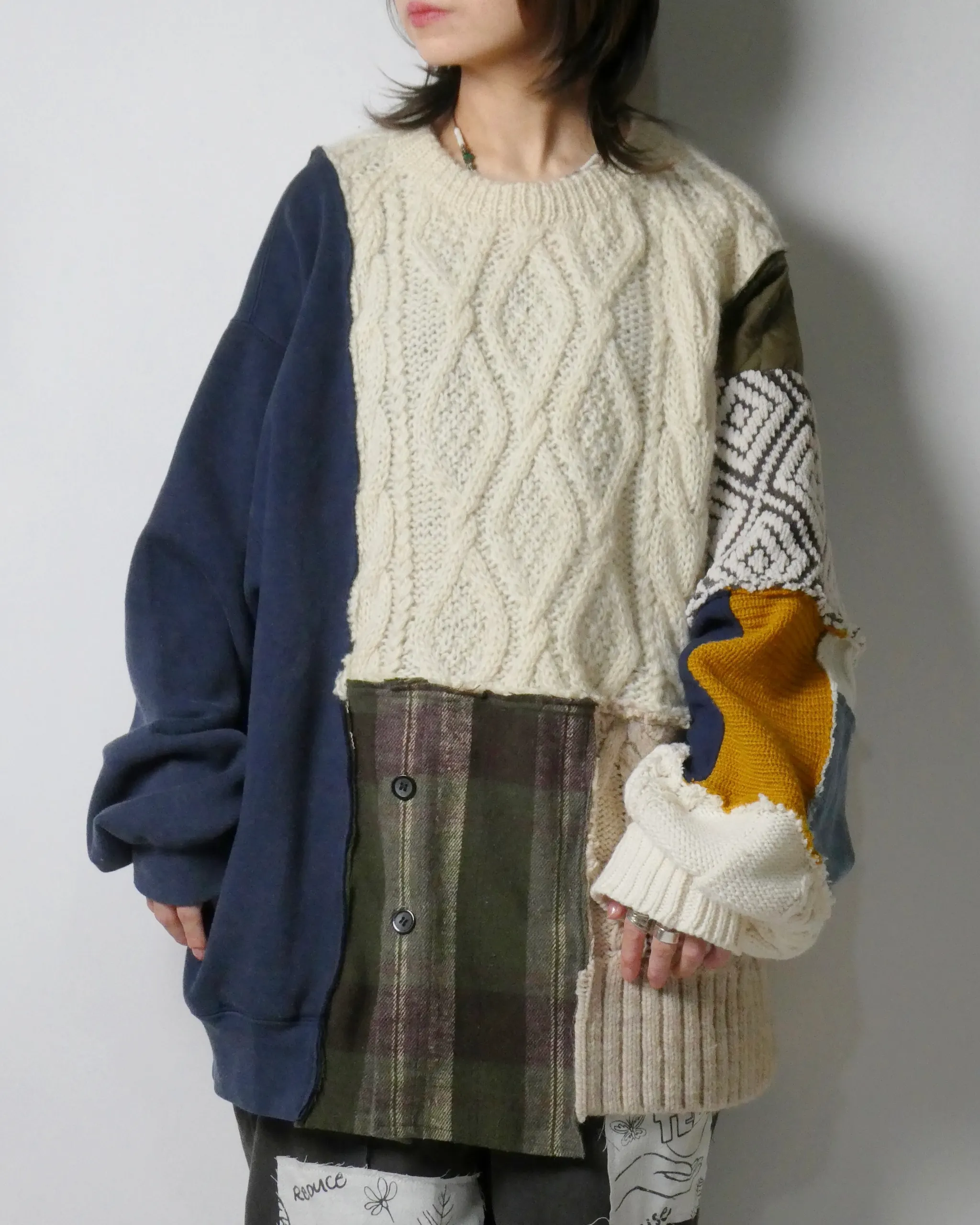 MUKU-Panel Knit Sweater