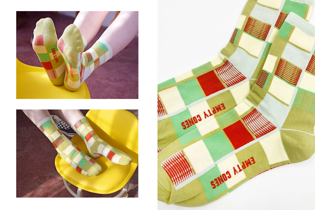 空的控-馬賽克窗 中筒襪