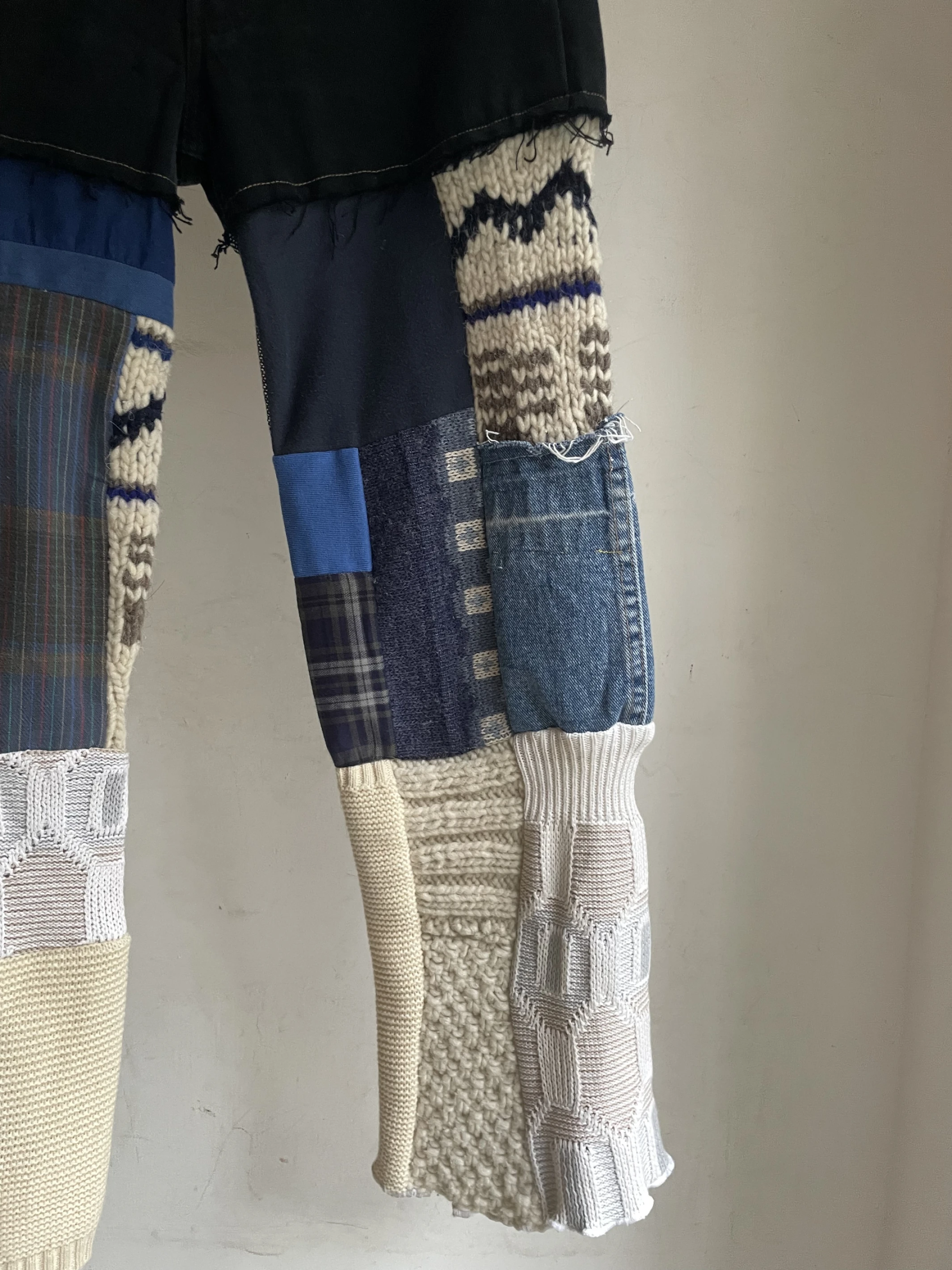 MUKU-Knit Denim Pants